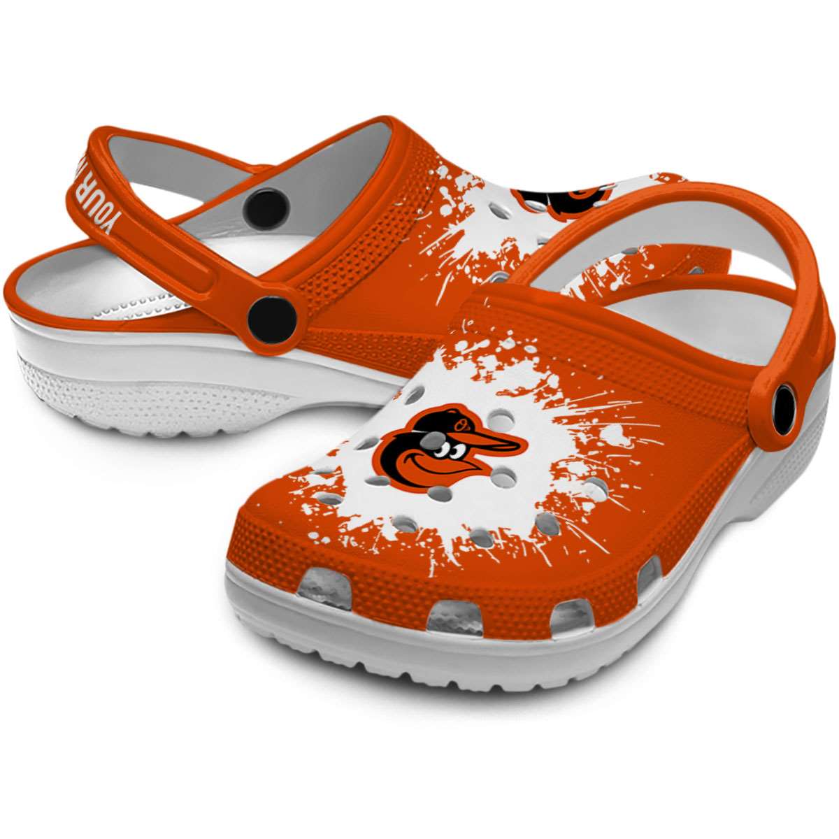 Merchidea Baltimore Orioles MLB Sport Crocs Crocband Clogs Shoes Comfortable For Men Women and Kids