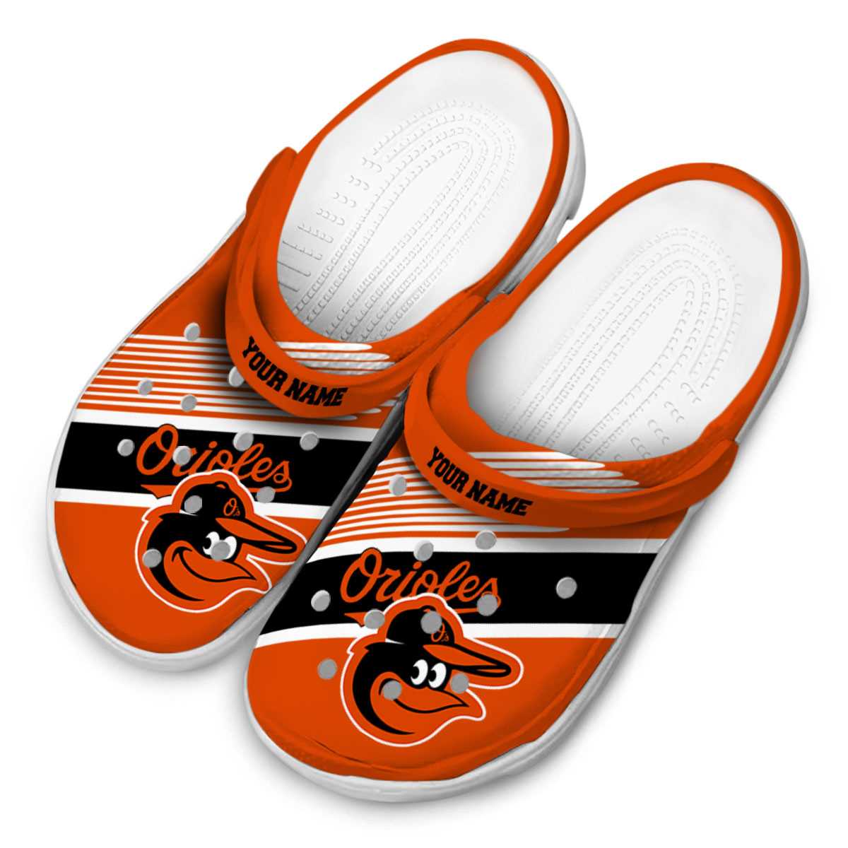 Merchidea Baltimore Orioles MLB Sport Crocs Crocband Clogs Shoes Comfortable For Men Women and Kids