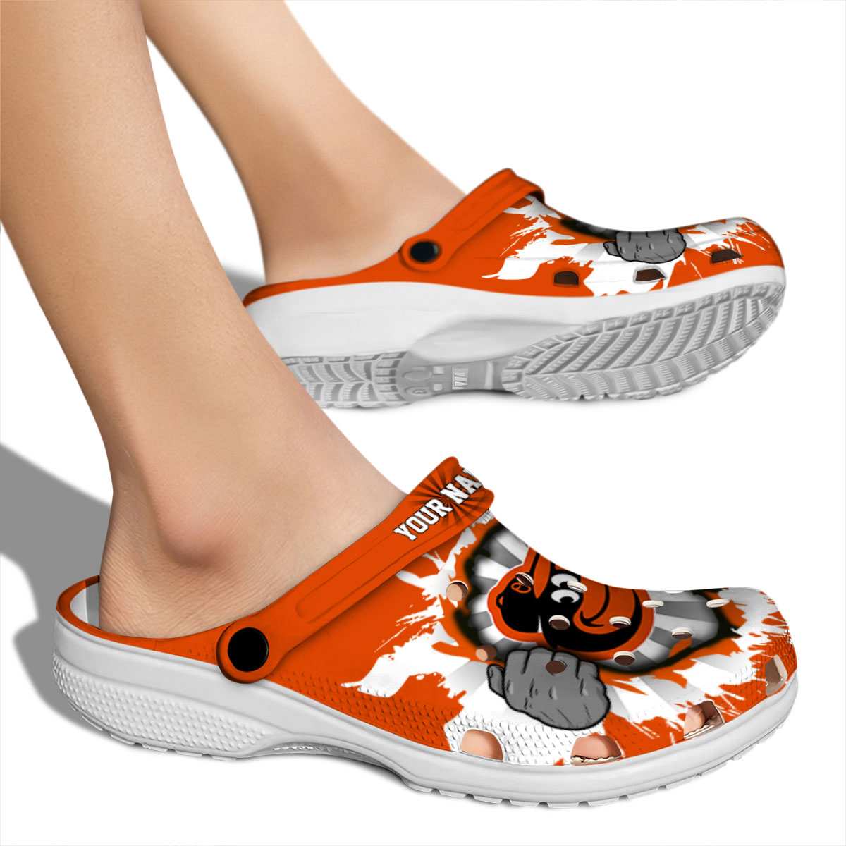 Merchidea Baltimore Orioles MLB Sport Crocs Crocband Clogs Shoes Comfortable For Men Women and Kids