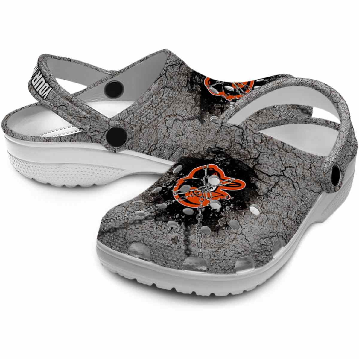 Merchidea Baltimore Orioles MLB Sport Crocs Crocband Clogs Shoes Comfortable For Men Women and Kids