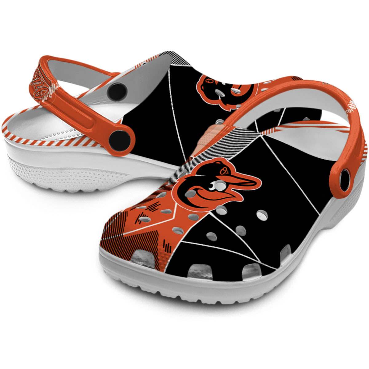 Merchidea Baltimore Orioles MLB Sport Crocs Crocband Clogs Shoes Comfortable For Men Women and Kids