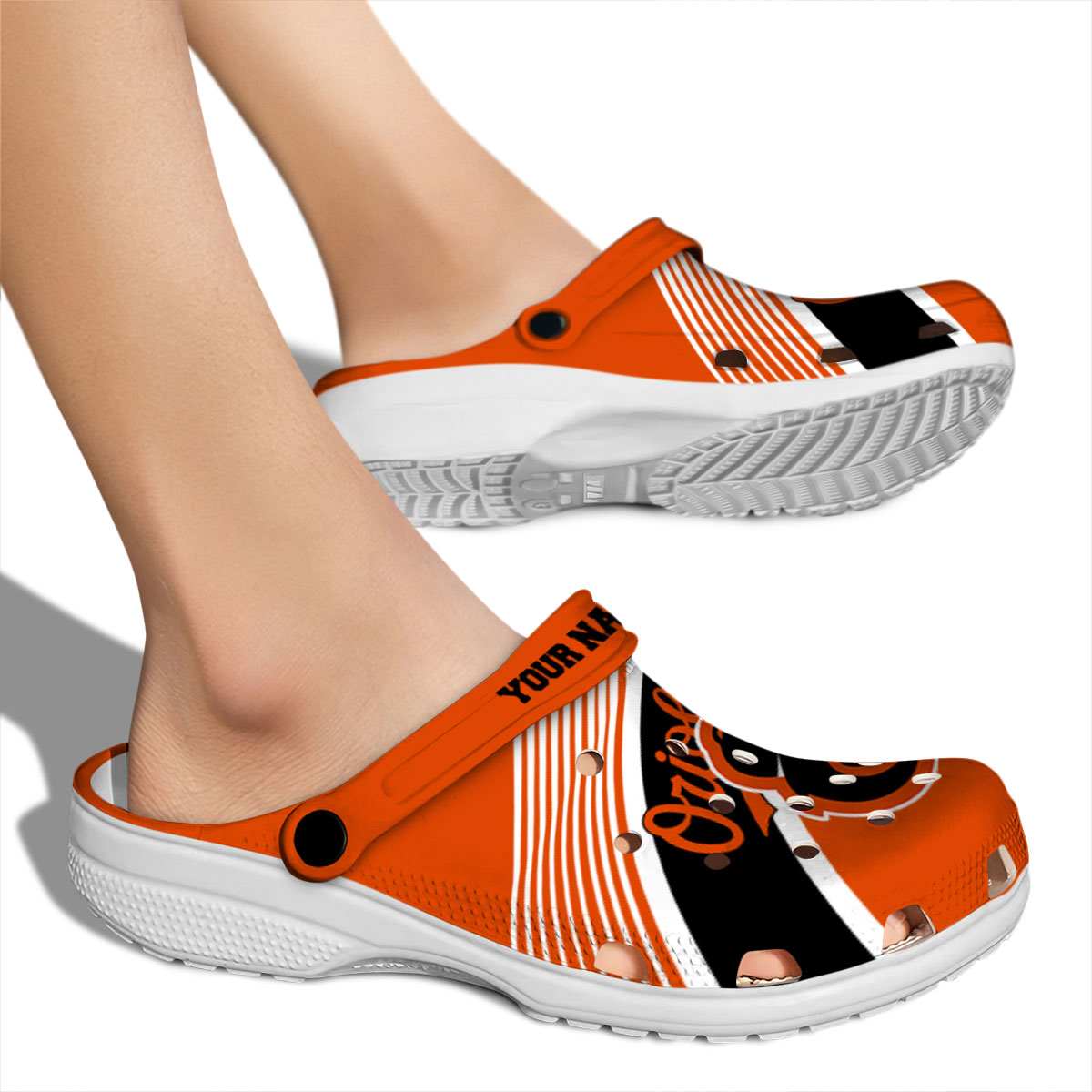 Merchidea Baltimore Orioles MLB Sport Crocs Crocband Clogs Shoes Comfortable For Men Women and Kids