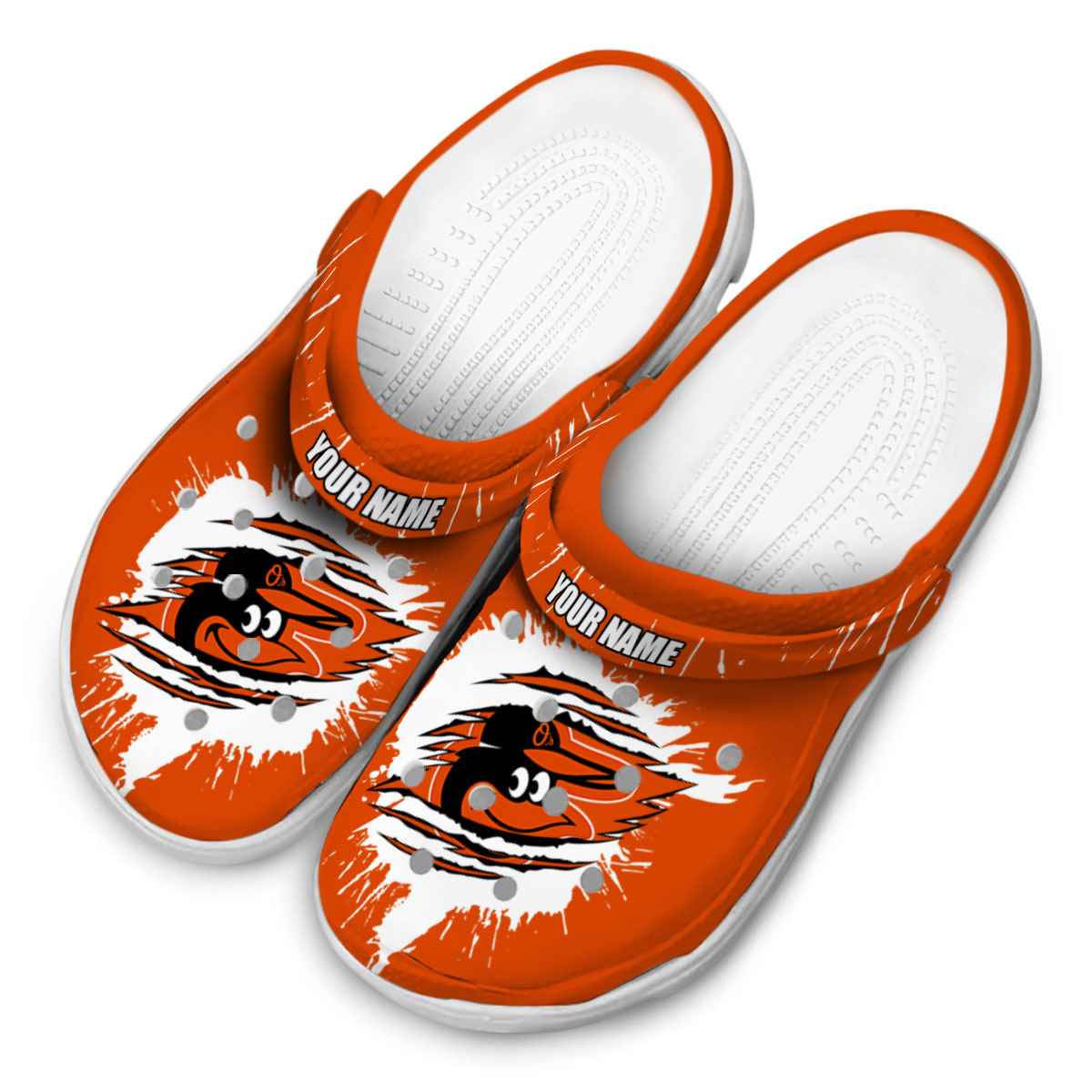 Merchidea Baltimore Orioles MLB Sport Crocs Crocband Clogs Shoes Comfortable For Men Women and Kids