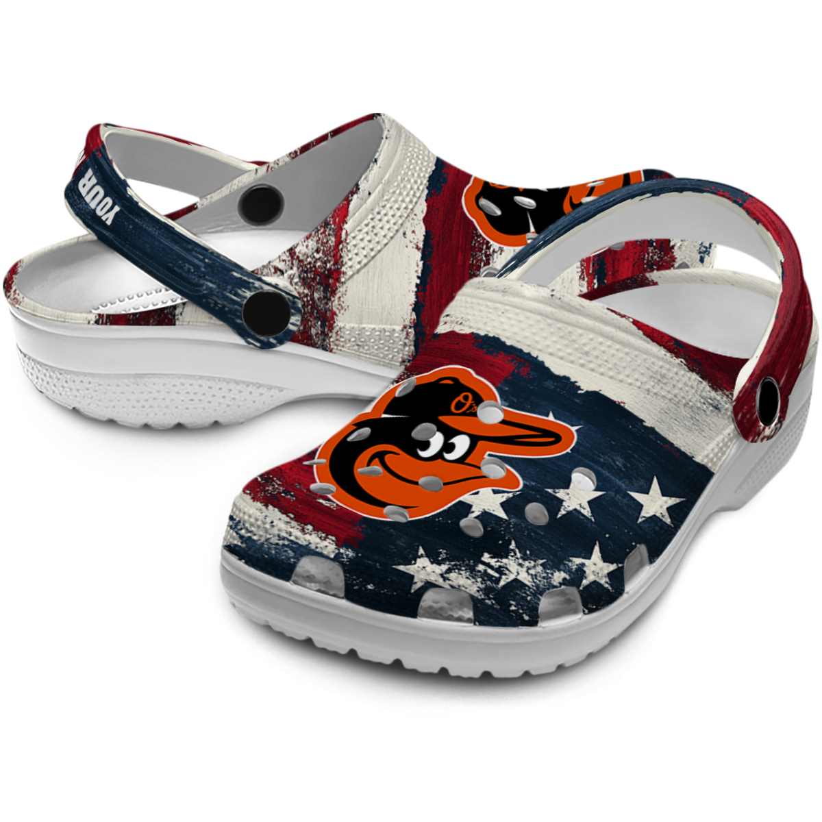 Merchidea Baltimore Orioles MLB Sport Crocs Crocband Clogs Shoes Comfortable For Men Women and Kids