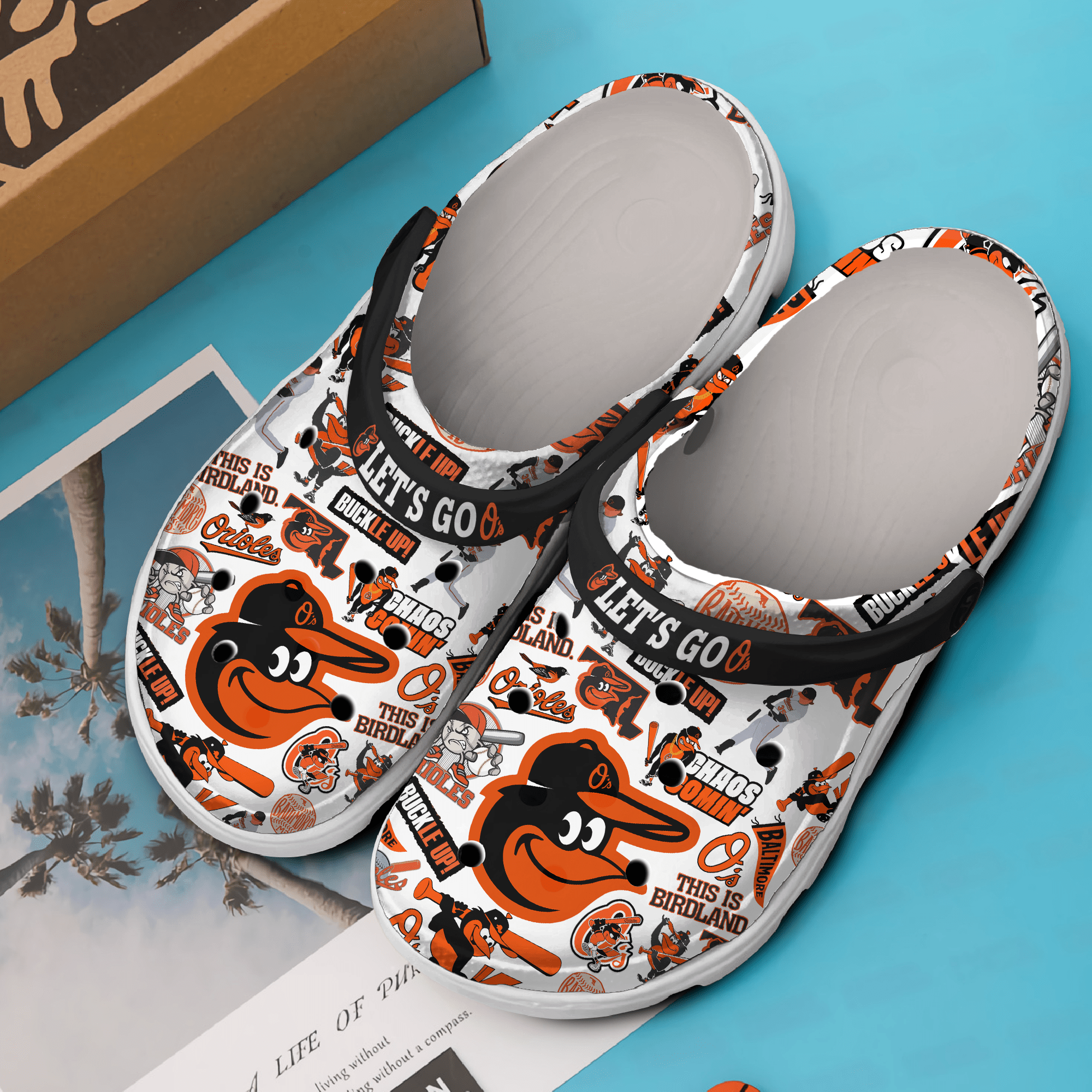 Merchidea Baltimore Orioles MLB Sport Crocs Crocband Clogs Shoes Comfortable For Men Women and Kids