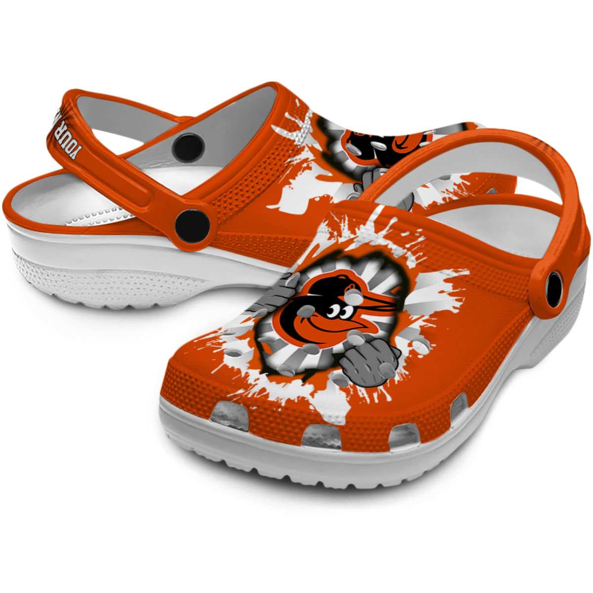 Merchidea Baltimore Orioles MLB Sport Crocs Crocband Clogs Shoes Comfortable For Men Women and Kids