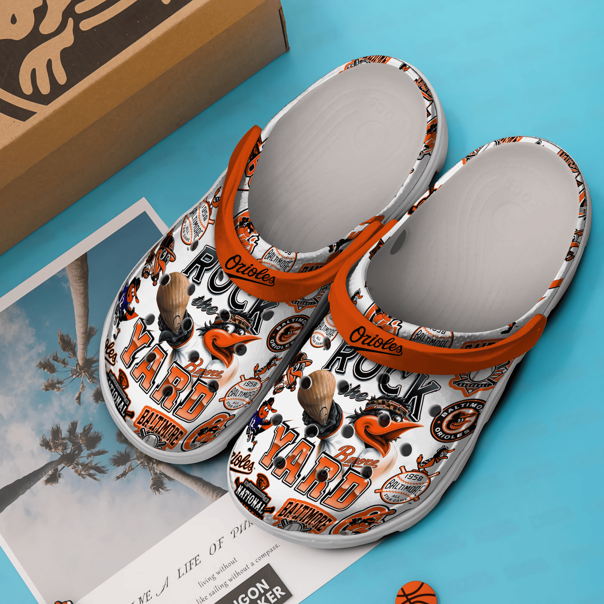 Merchidea Baltimore Orioles MLB Sport Crocs Crocband Clogs Shoes Comfortable For Men Women and Kids