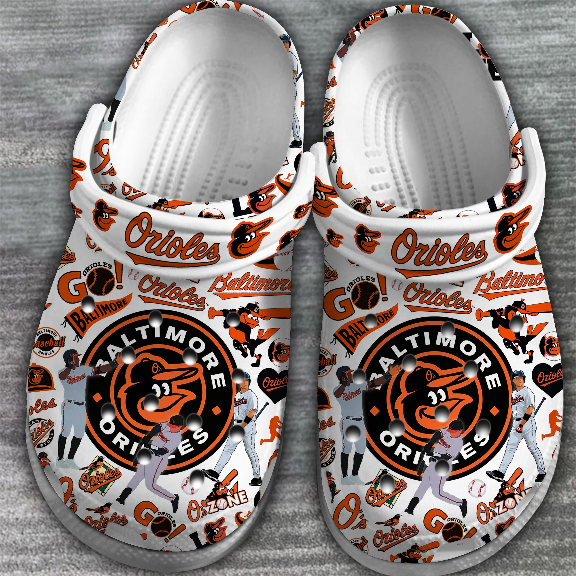 Merchidea Baltimore Orioles MLB Sport Crocs Crocband Clogs Shoes Comfortable For Men Women and Kids