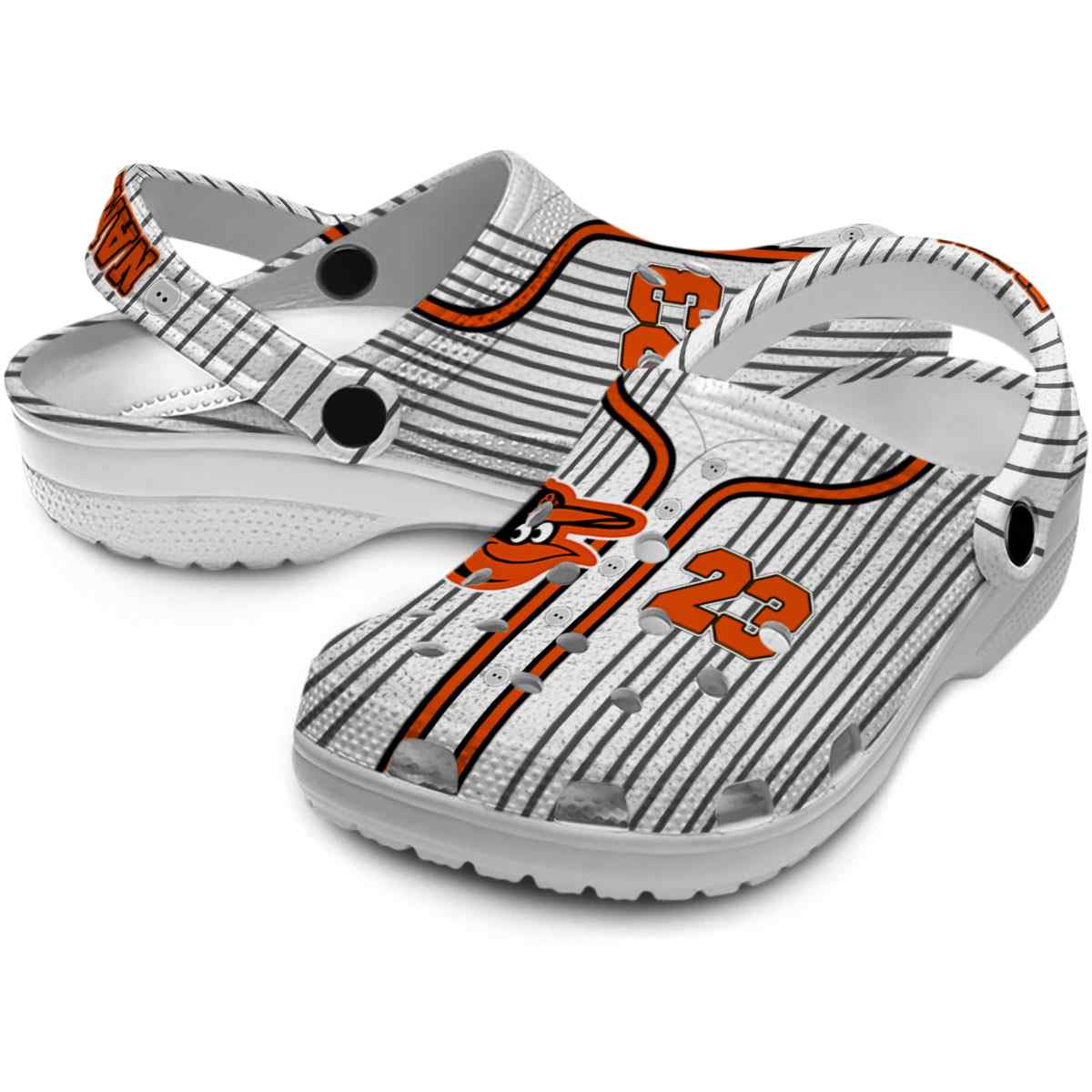 Merchidea Baltimore Orioles MLB Sport Crocs Crocband Clogs Shoes Comfortable For Men Women and Kids
