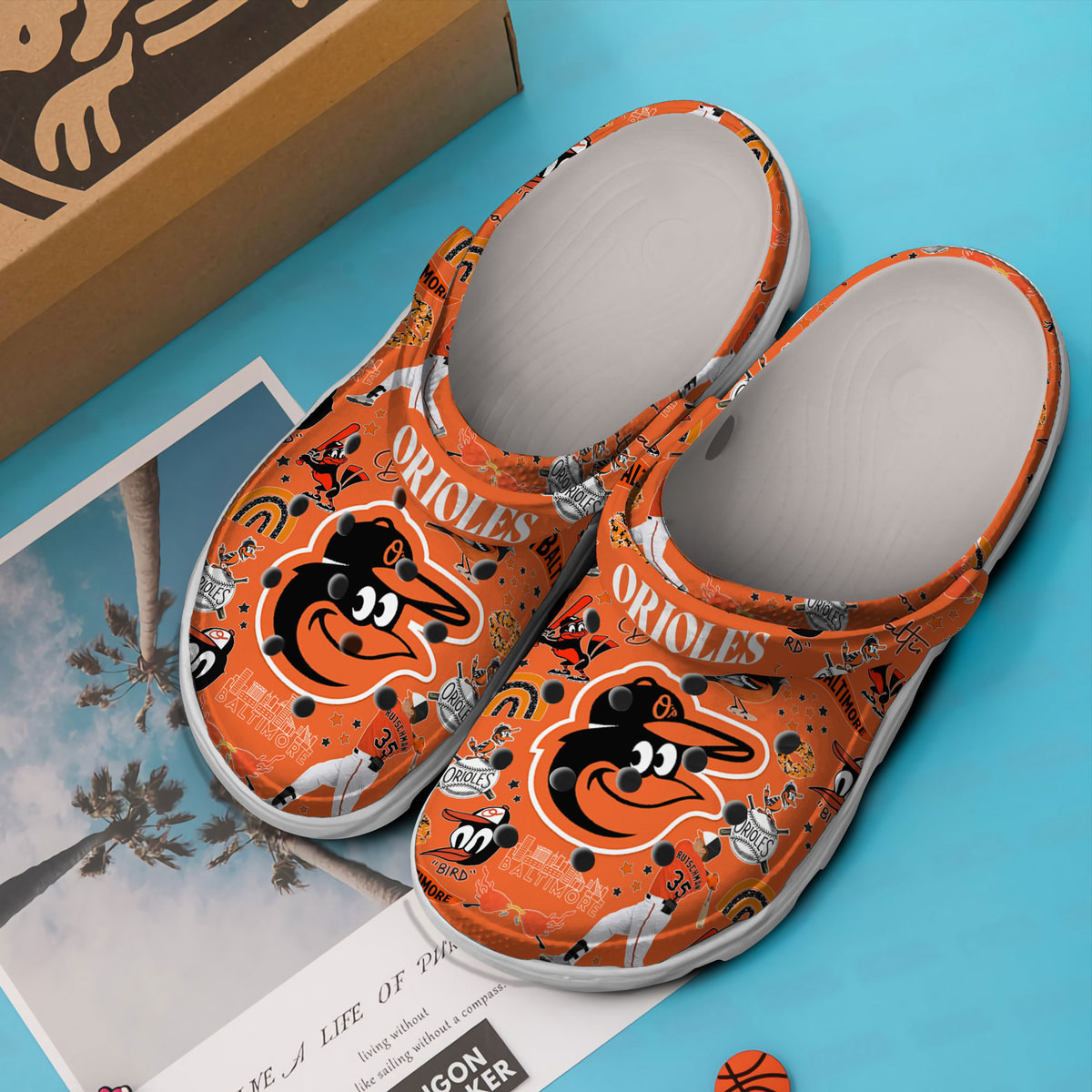 Merchidea Baltimore Orioles MLB Sport Crocs Crocband Clogs Shoes Comfortable For Men Women and Kids