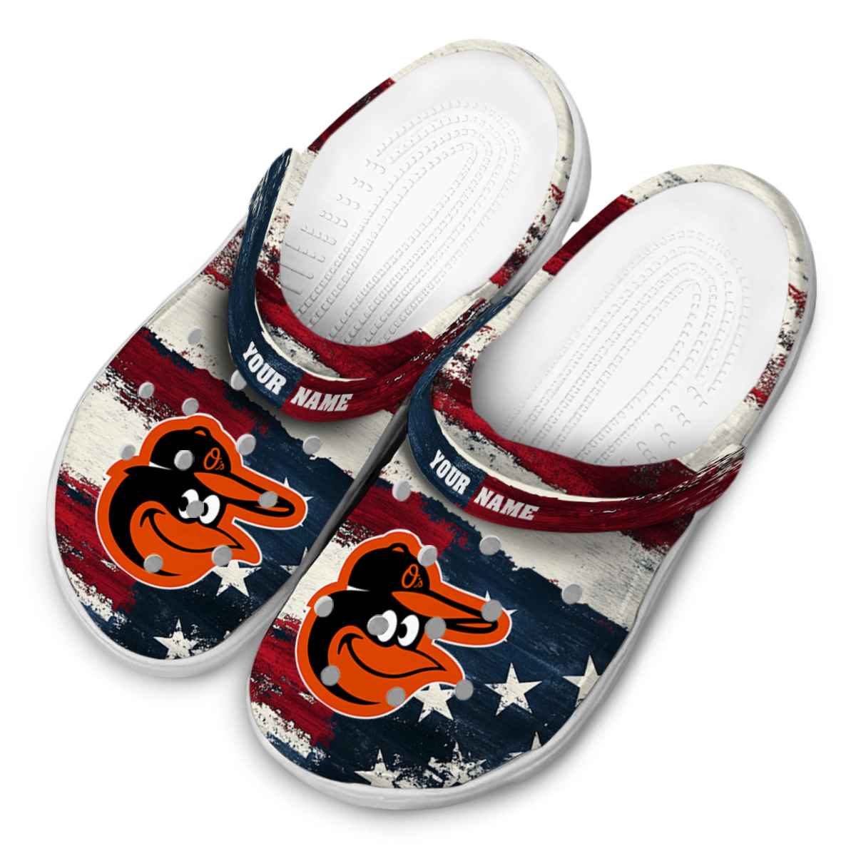 Merchidea Baltimore Orioles MLB Sport Crocs Crocband Clogs Shoes Comfortable For Men Women and Kids