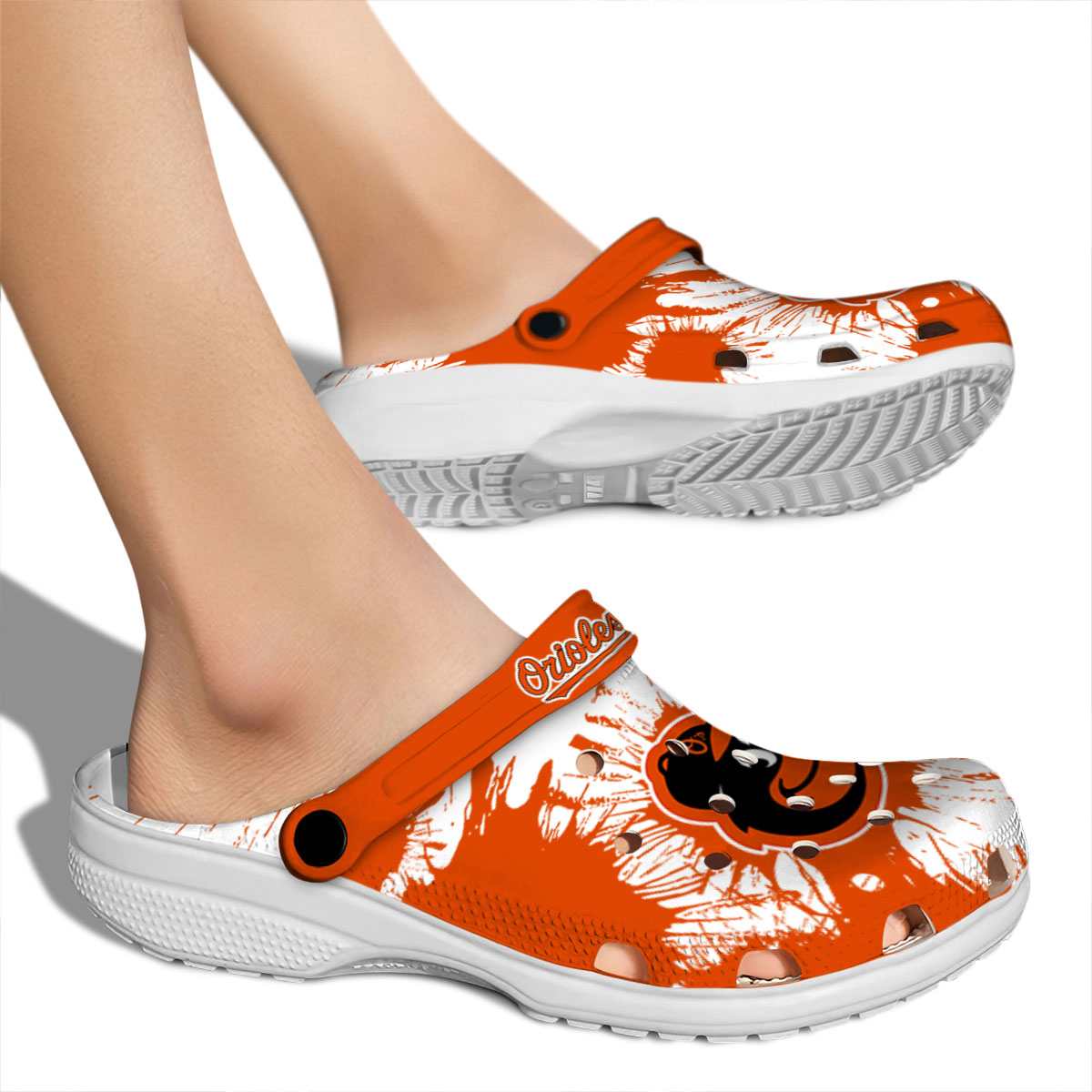 Merchidea Baltimore Orioles MLB Sport Crocs Crocband Clogs Shoes Comfortable For Men Women and Kids