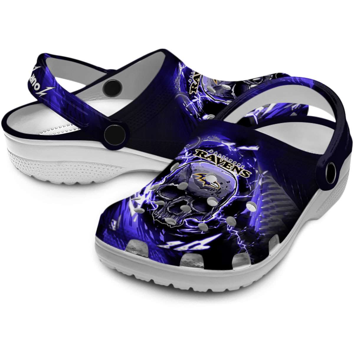 Merchidea Baltimore Ravens NFL Sport Crocs Crocband Clogs Shoes Comfortable For Men Women and Kids