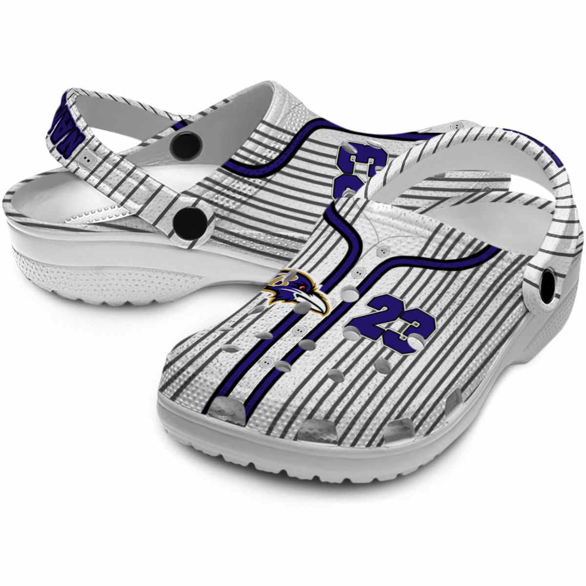 Merchidea Baltimore Ravens NFL Sport Crocs Crocband Clogs Shoes Comfortable For Men Women and Kids