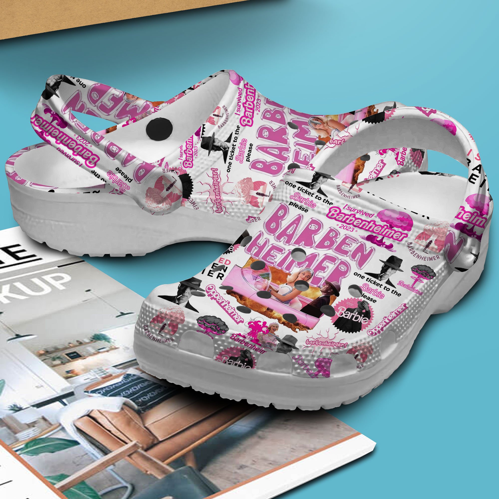 Merchidea Barbenheimer MovieCrocs Crocband Clogs Shoes Comfortable For Men Women and Kids