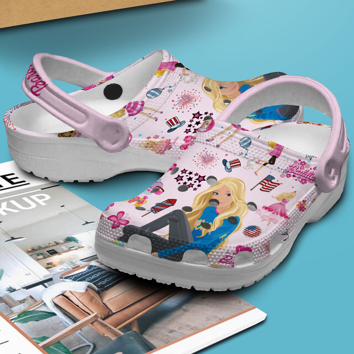 Merchidea Barbie Movie Cartoon Crocs Crocband Clogs Shoes Comfortable For Men Women and Kids