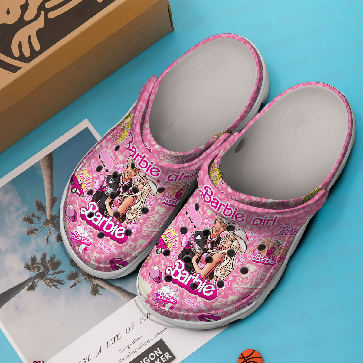 Merchidea Barbie Movie Cartoon Crocs Crocband Clogs Shoes Comfortable For Men Women and Kids