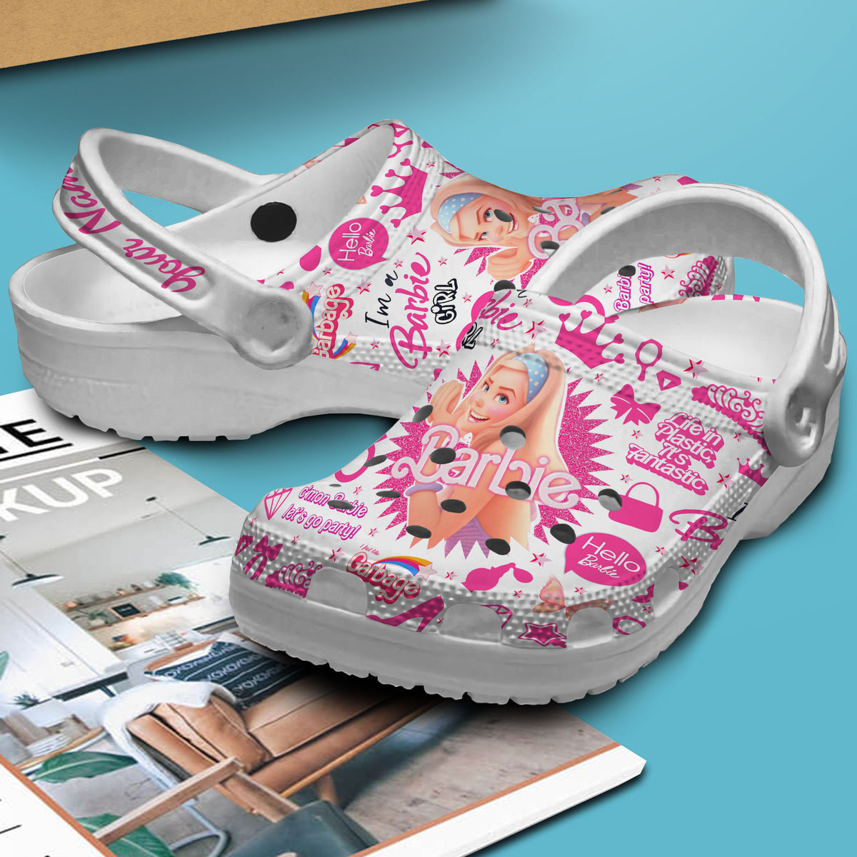 Merchidea Barbie Personalized Movie Crocs Crocband Clogs Shoes Comfortable For Men Women and Kids
