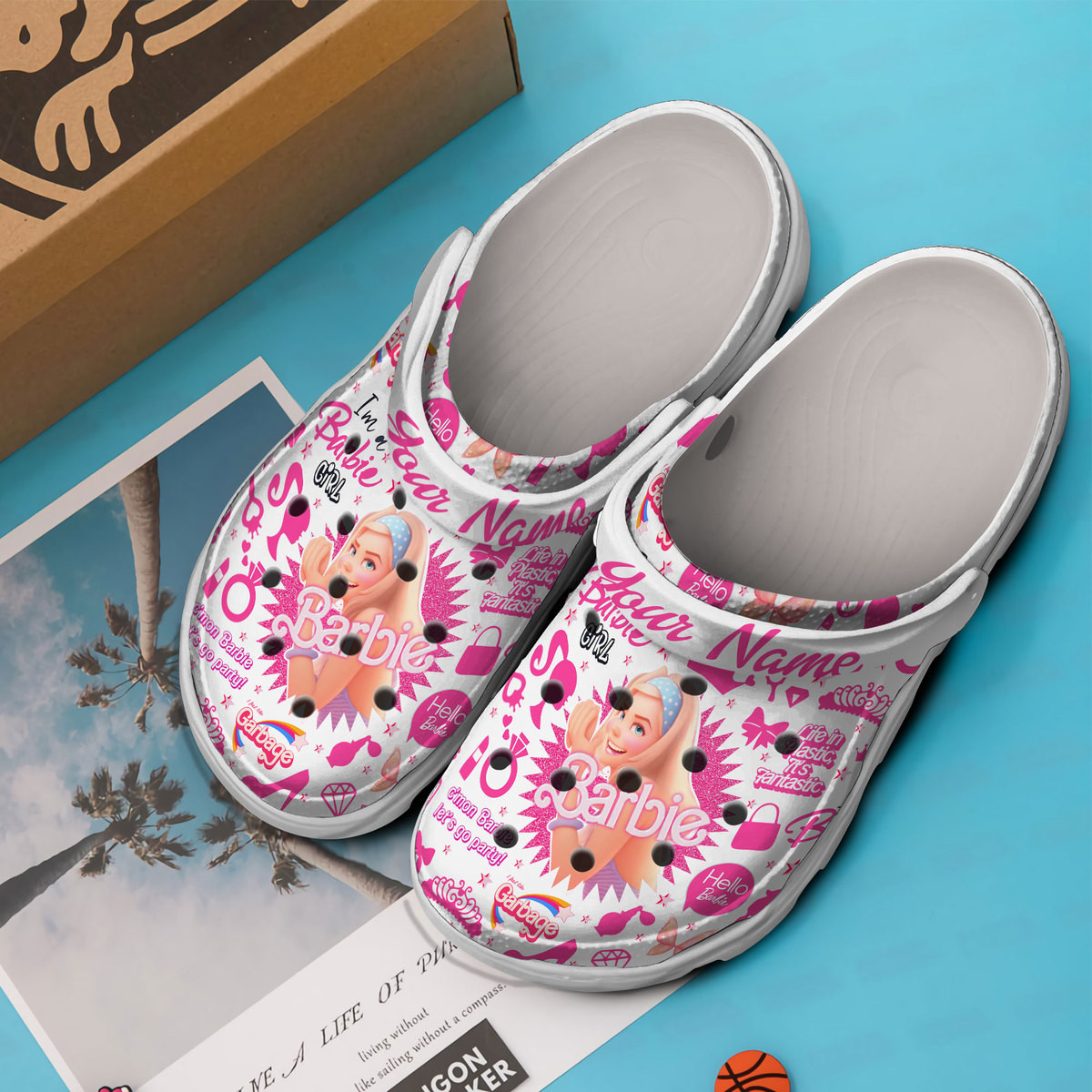 Merchidea Barbie Personalized Movie Crocs Crocband Clogs Shoes Comfortable For Men Women and Kids
