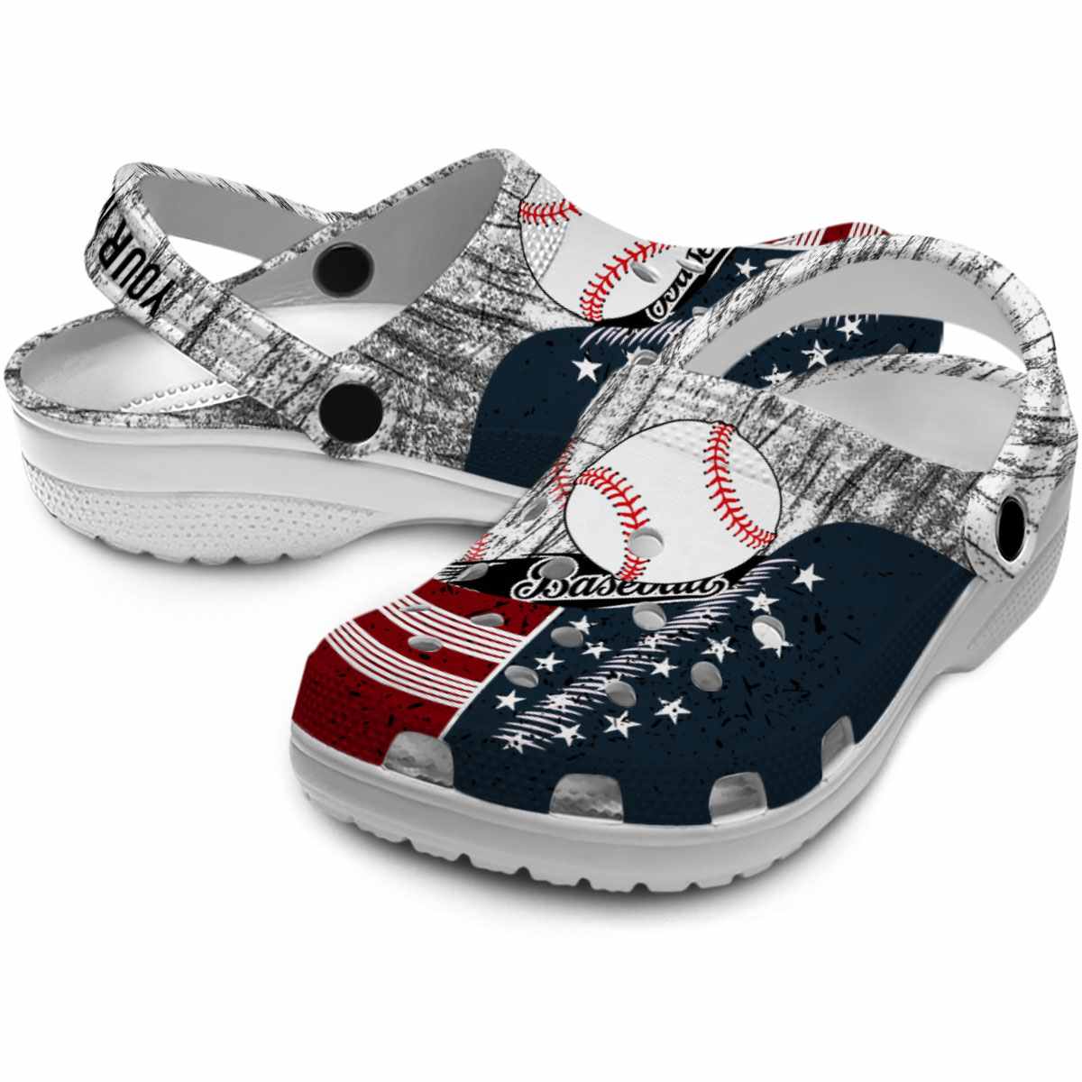 Merchidea Baseball Sport Crocs Crocband Clogs Shoes Comfortable For Men Women and Kids