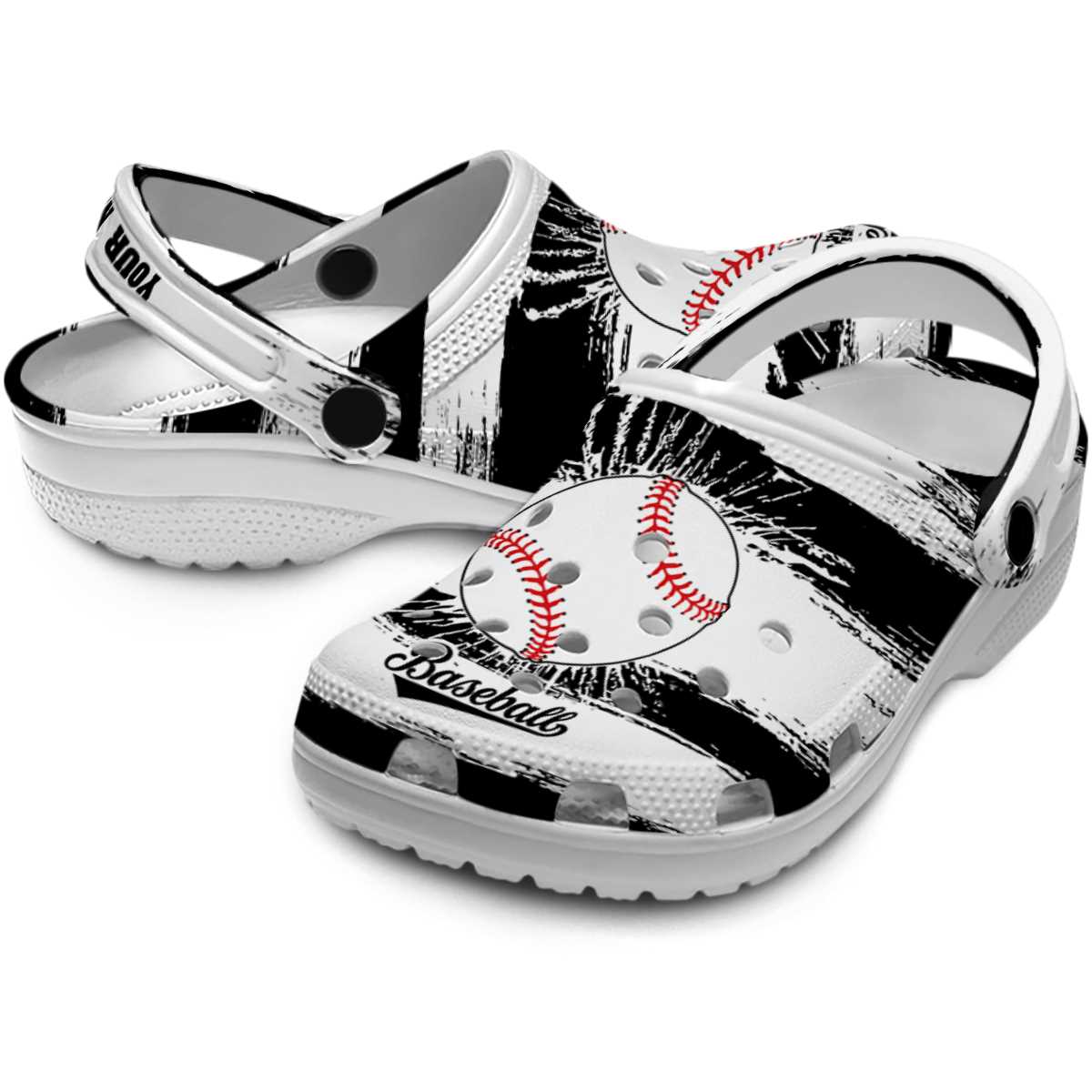 Merchidea Baseball Sport Crocs Crocband Clogs Shoes Comfortable For Men Women and Kids