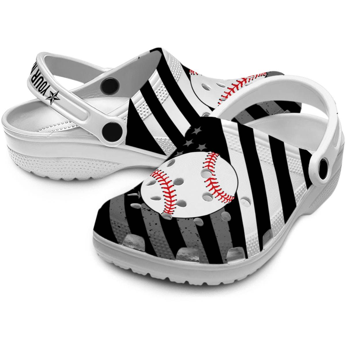 Merchidea Baseball Sport Crocs Crocband Clogs Shoes Comfortable For Men Women and Kids