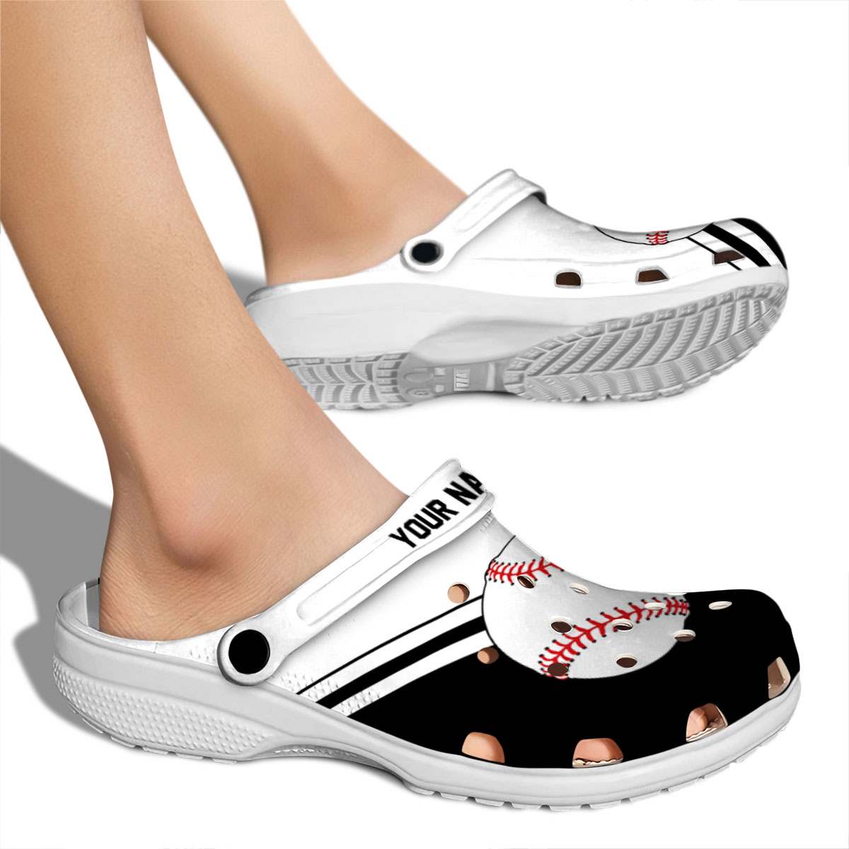 Merchidea Baseball Sport Crocs Crocband Clogs Shoes Comfortable For Men Women and Kids