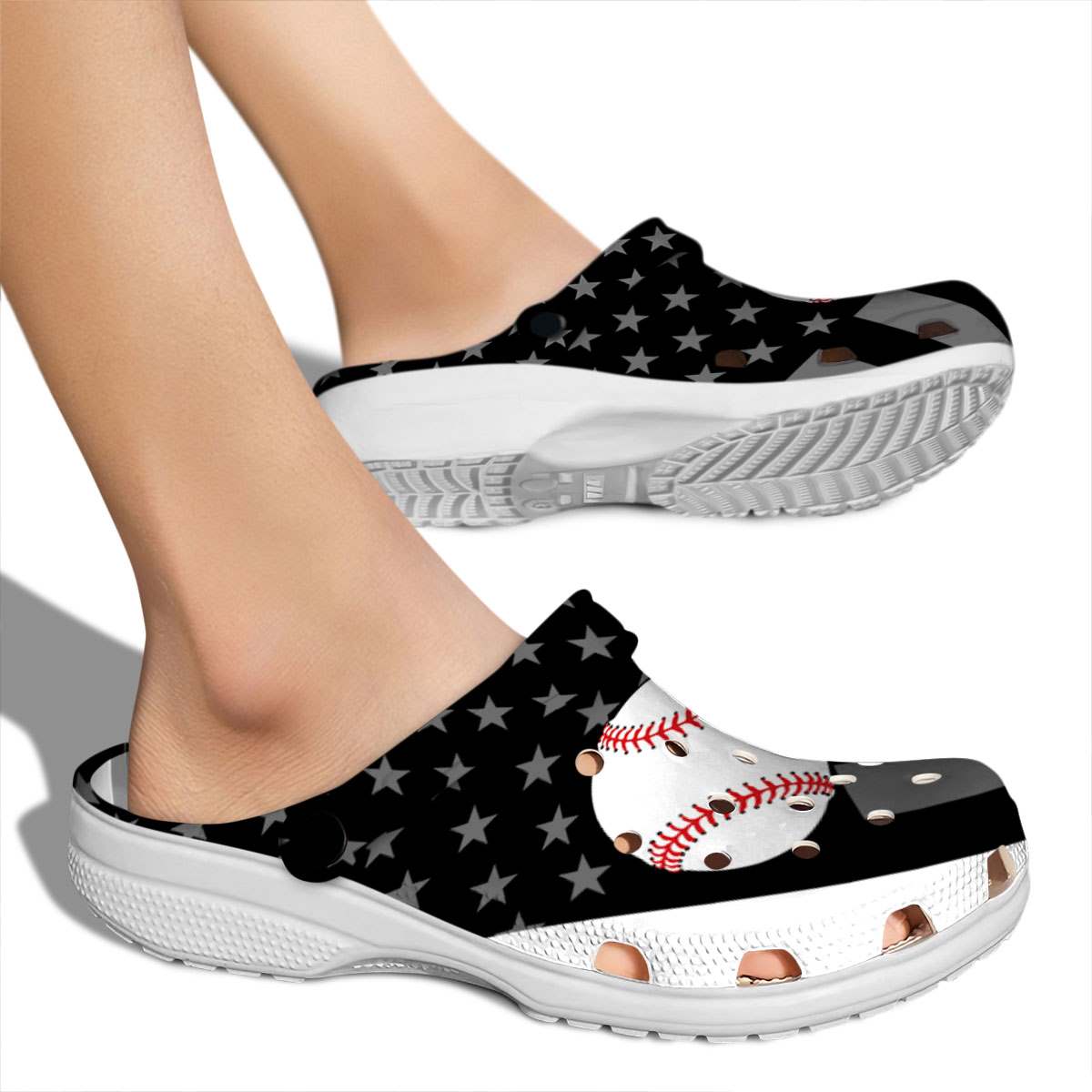 Merchidea Baseball Sport Crocs Crocband Clogs Shoes Comfortable For Men Women and Kids