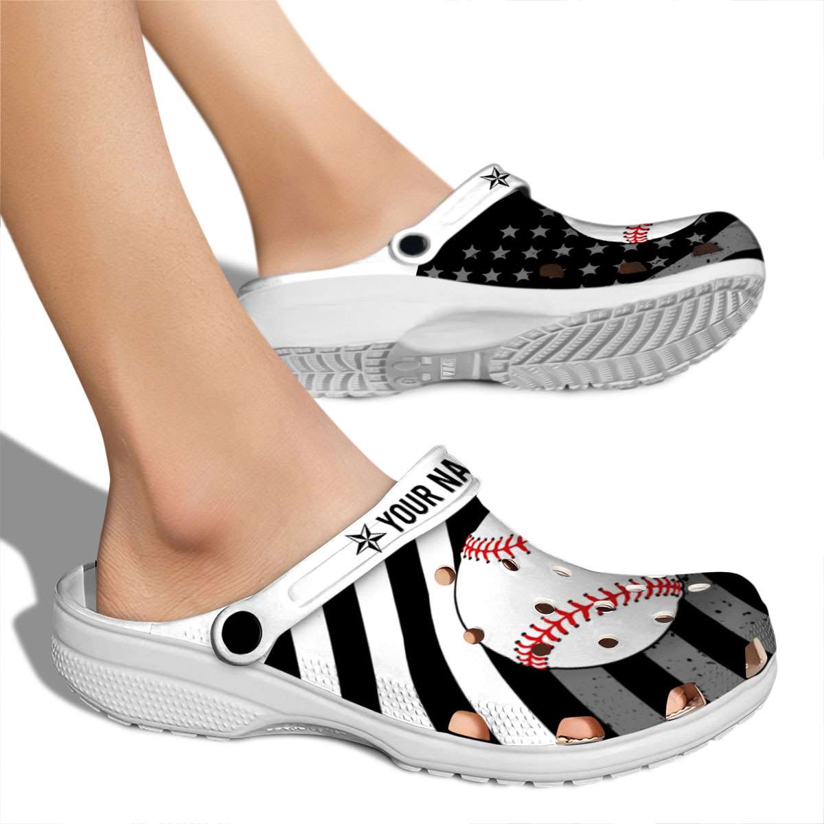 Merchidea Baseball Sport Crocs Crocband Clogs Shoes Comfortable For Men Women and Kids