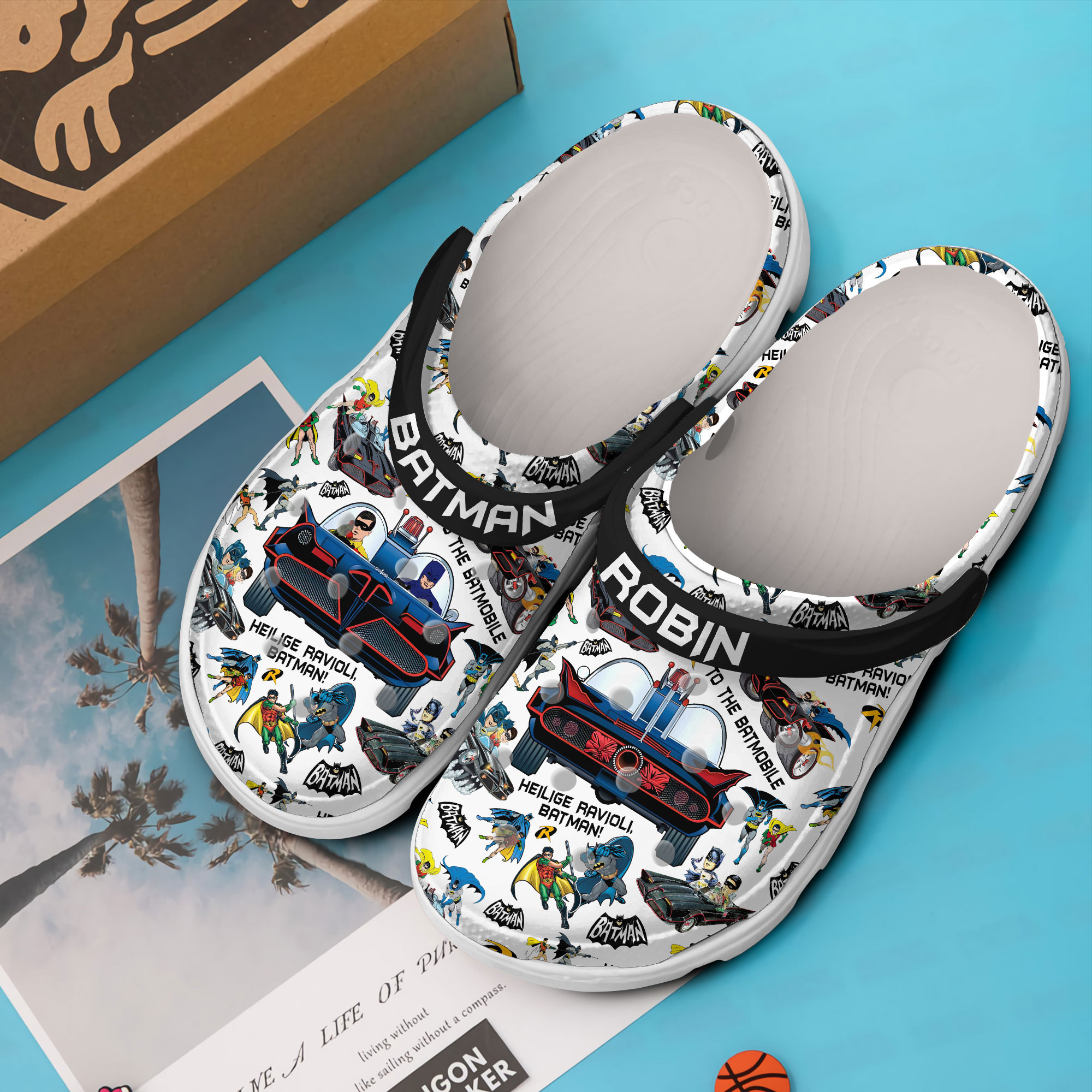 Merchidea Batman Movie Crocs Crocband Clogs Shoes Comfortable For Men Women and Kids