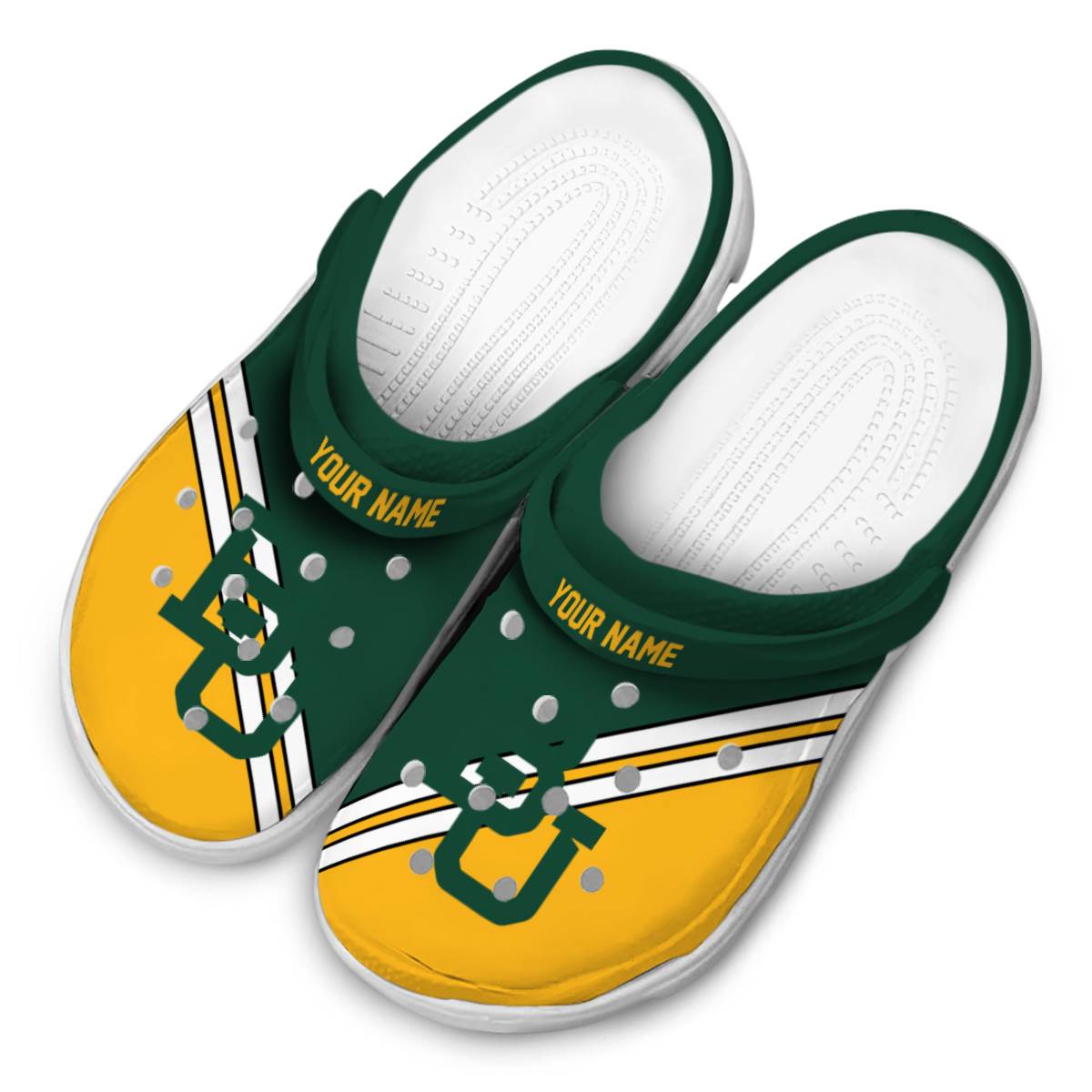 Merchidea Baylor Bears NCAA Sport Crocs Crocband Clogs Shoes Comfortable For Men Women and Kids