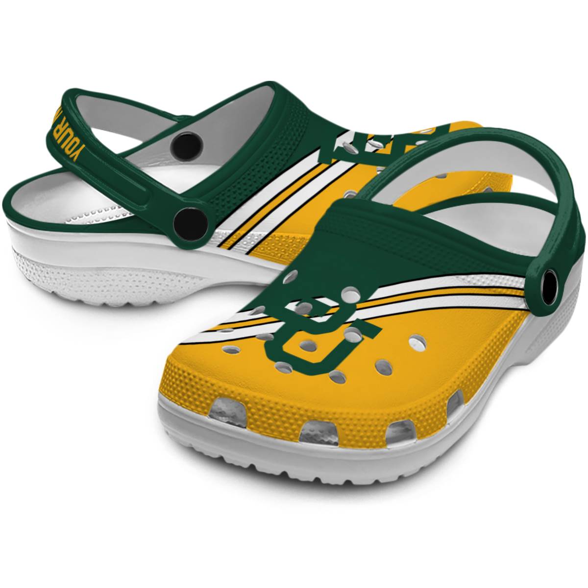 Merchidea Baylor Bears NCAA Sport Crocs Crocband Clogs Shoes Comfortable For Men Women and Kids
