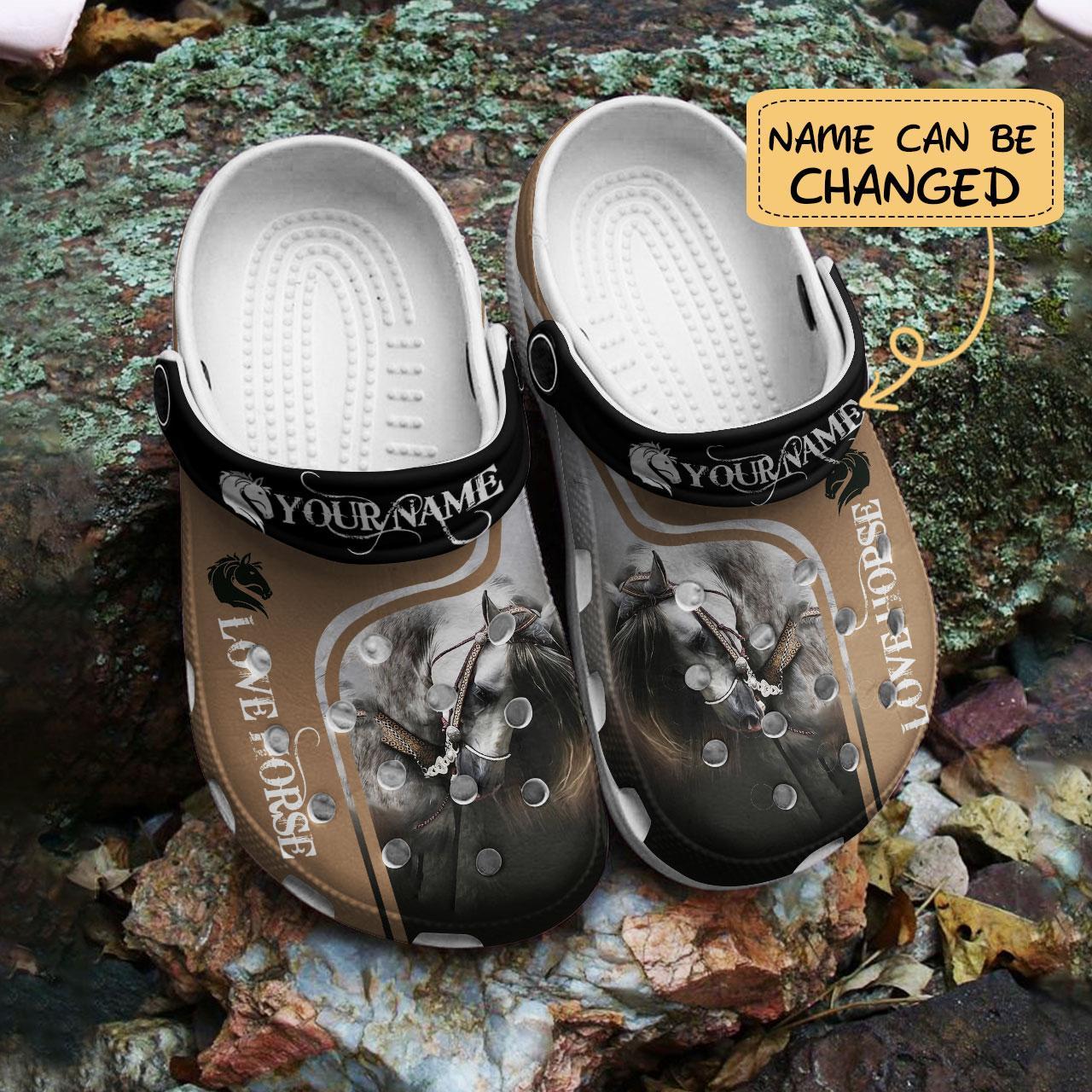 Merchidea Beautiful Horse Crocs Crocband Clogs Shoes Comfortable For Men Women and Kids