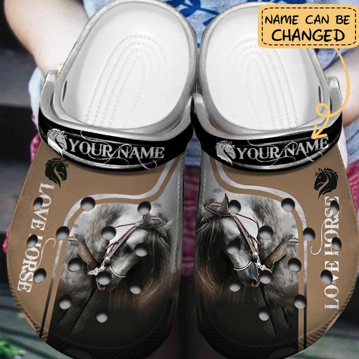 Merchidea Beautiful Horse Crocs Crocband Clogs Shoes Comfortable For Men Women and Kids