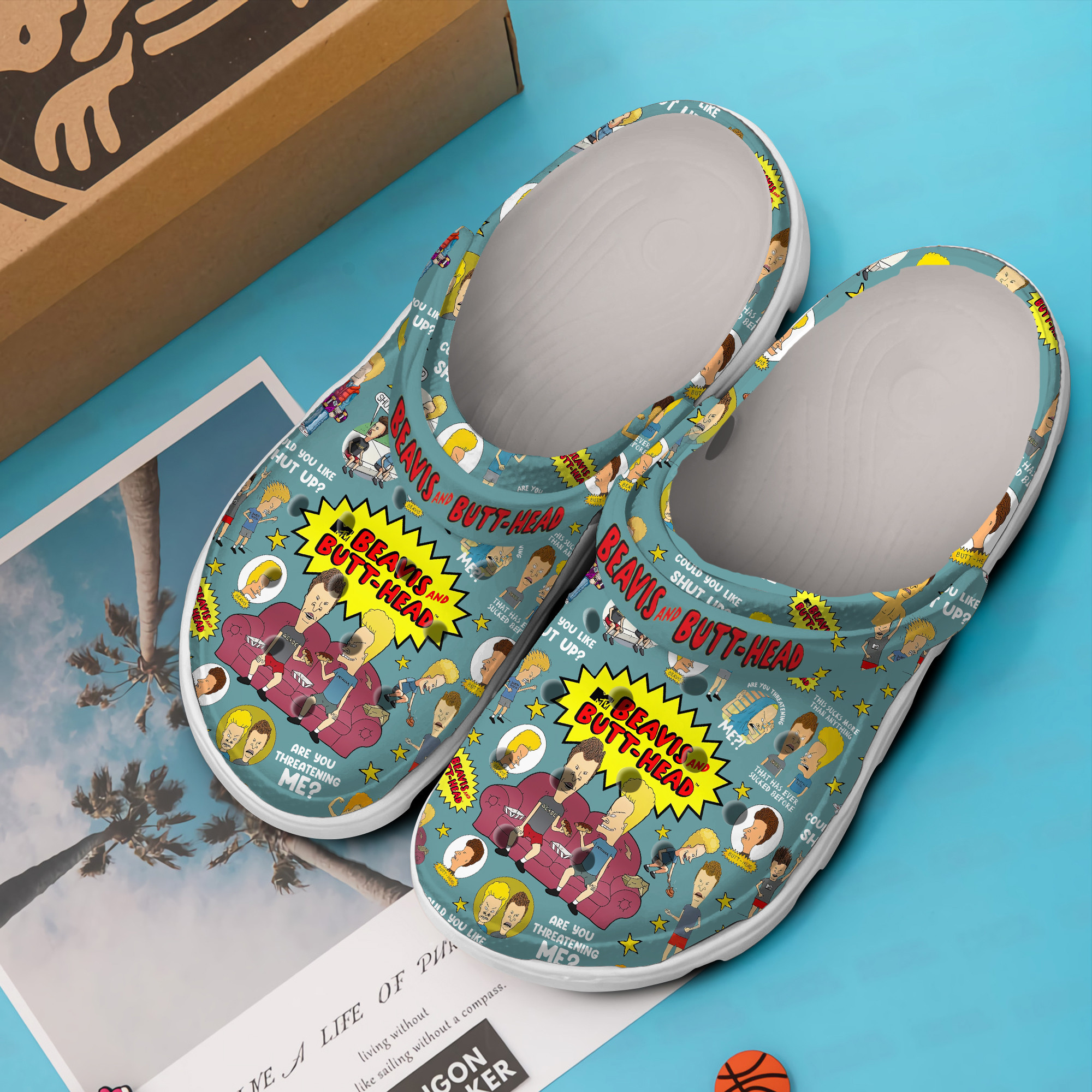 Merchidea Beavis And Butt Head TV Series Crocs Crocband Clogs Shoes Comfortable For Men Women and Kids