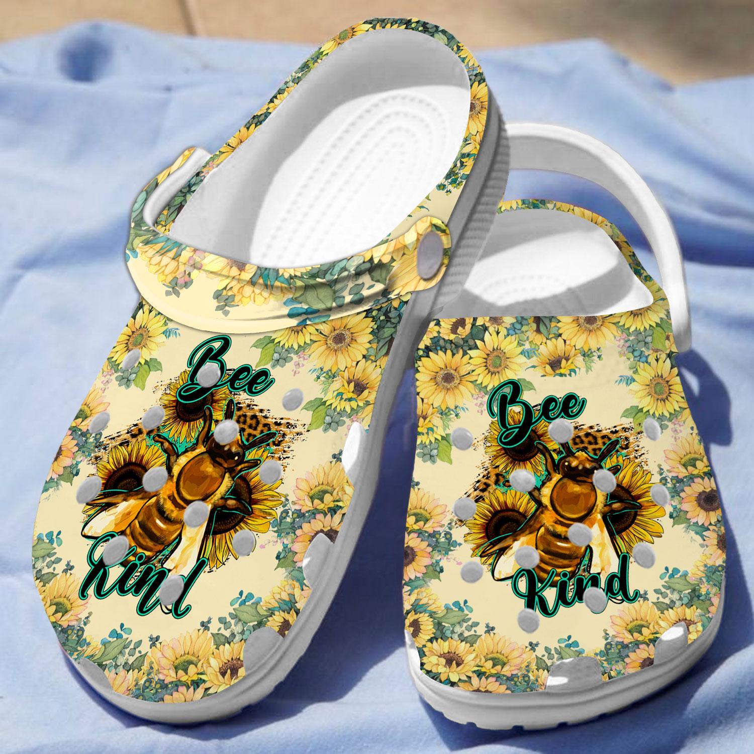 Merchidea Bee kind Crocs Crocband Clogs Shoes Comfortable For Men Women and Kids