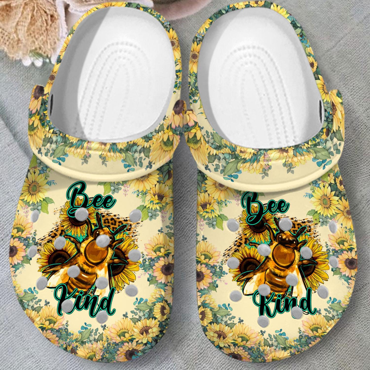 Merchidea Bee kind Crocs Crocband Clogs Shoes Comfortable For Men Women and Kids