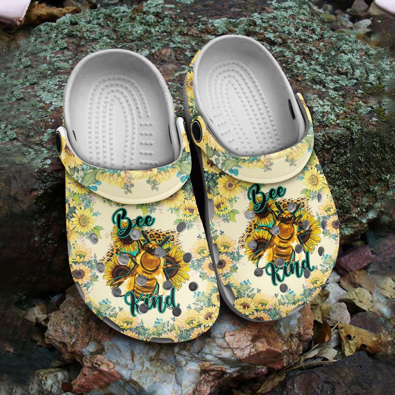 Merchidea Bee kind Crocs Crocband Clogs Shoes Comfortable For Men Women and Kids