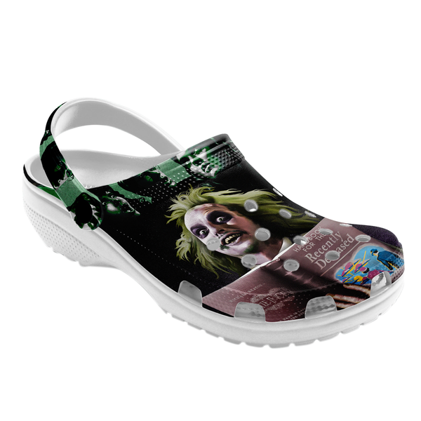 Merchidea Beetlejuice Movie Crocs Crocband Clogs Shoes Comfortable For Men Women and Kids