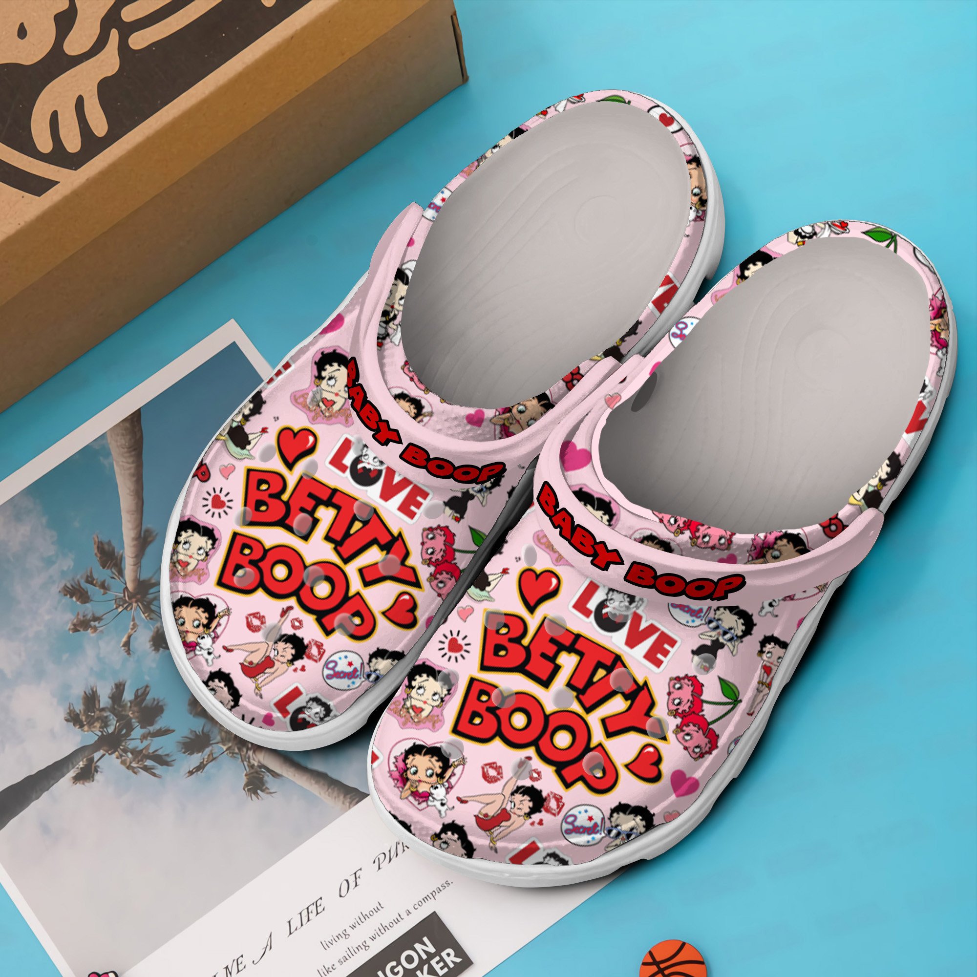 Merchidea Betty Boop Cartoon Crocs Crocband Clogs Shoes Comfortable For Men Women and Kids
