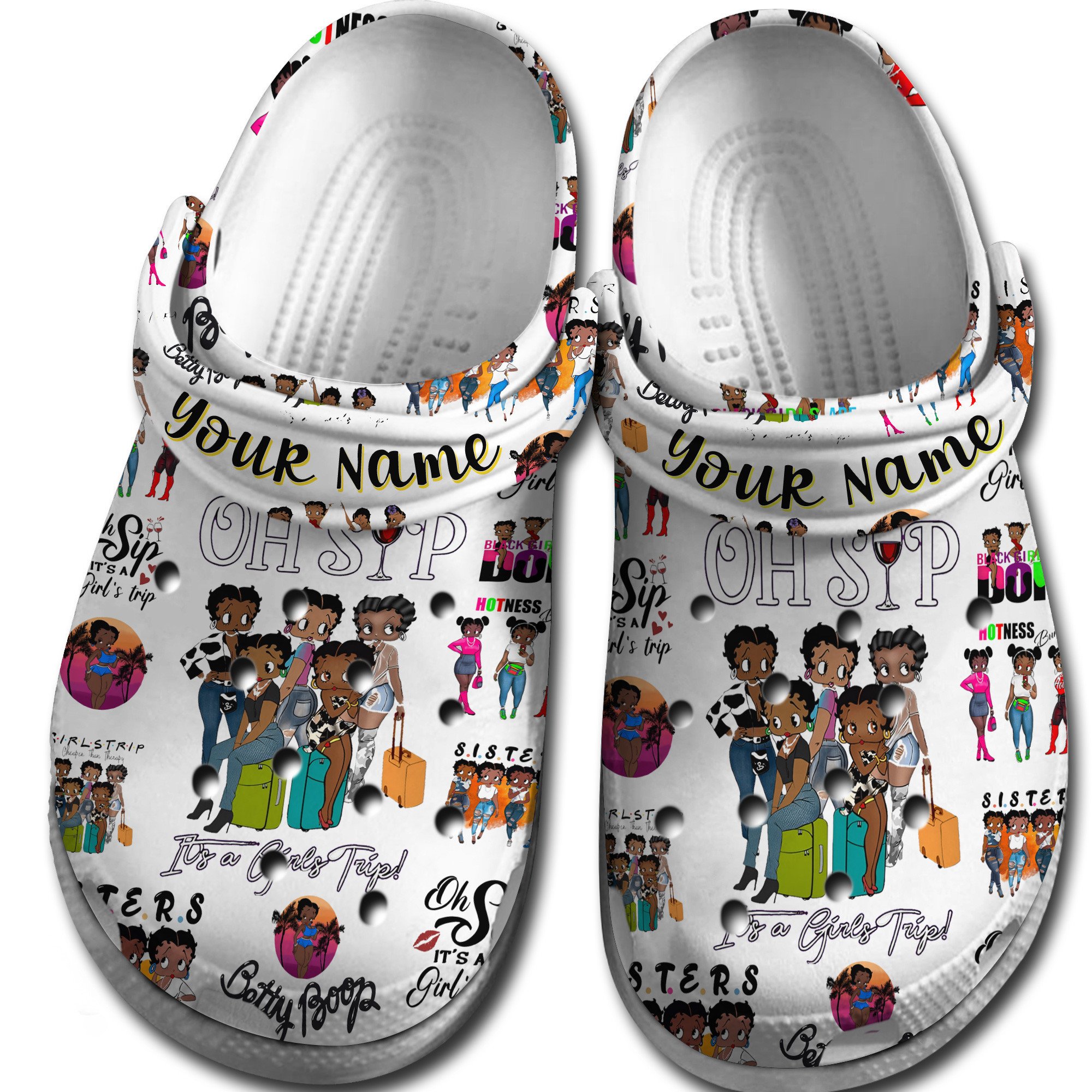 Merchidea Betty Boop Cartoon Crocs Crocband Clogs Shoes Comfortable For Men Women and Kids