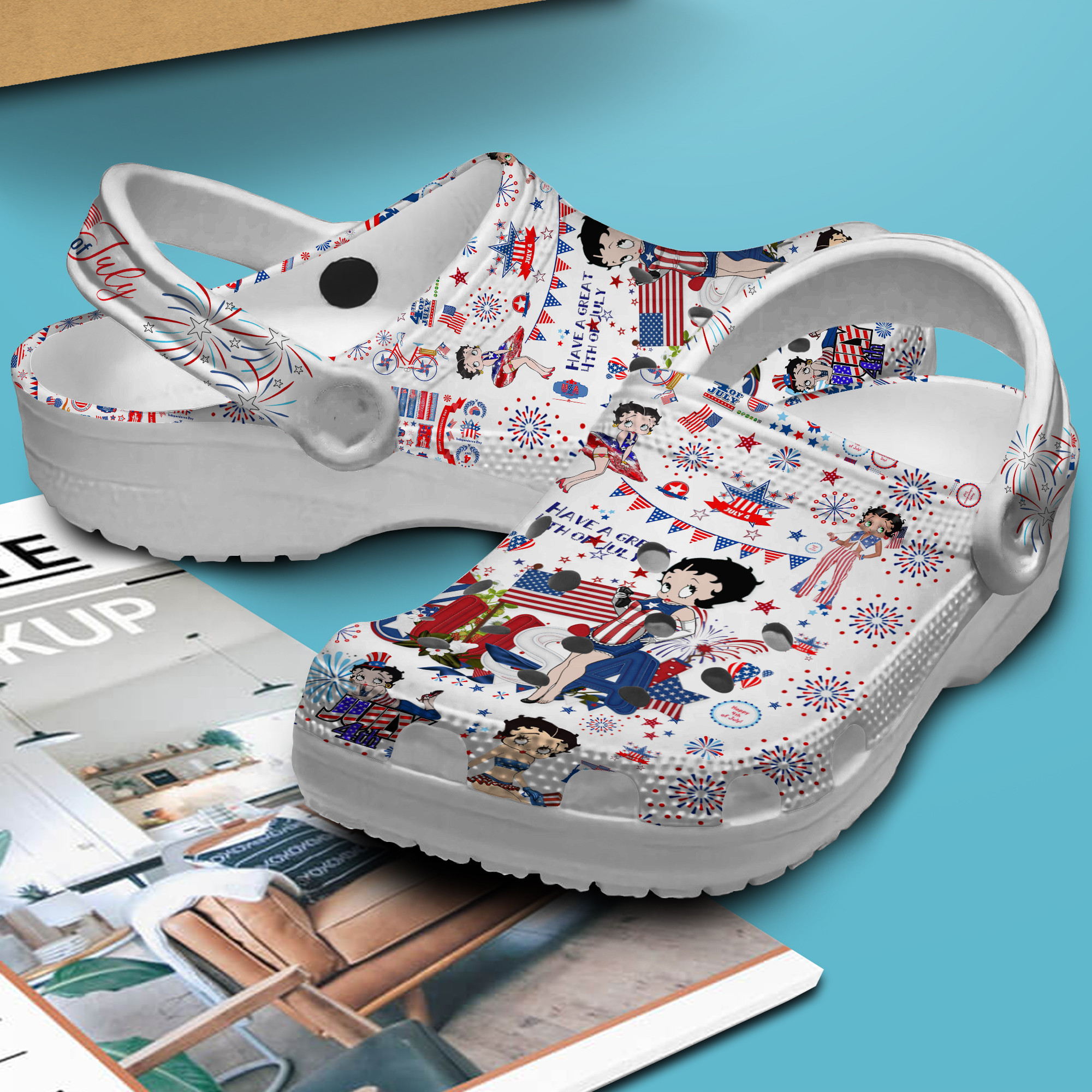 Merchidea Betty Boop Cartoon Crocs Crocband Clogs Shoes Comfortable For Men Women and Kids