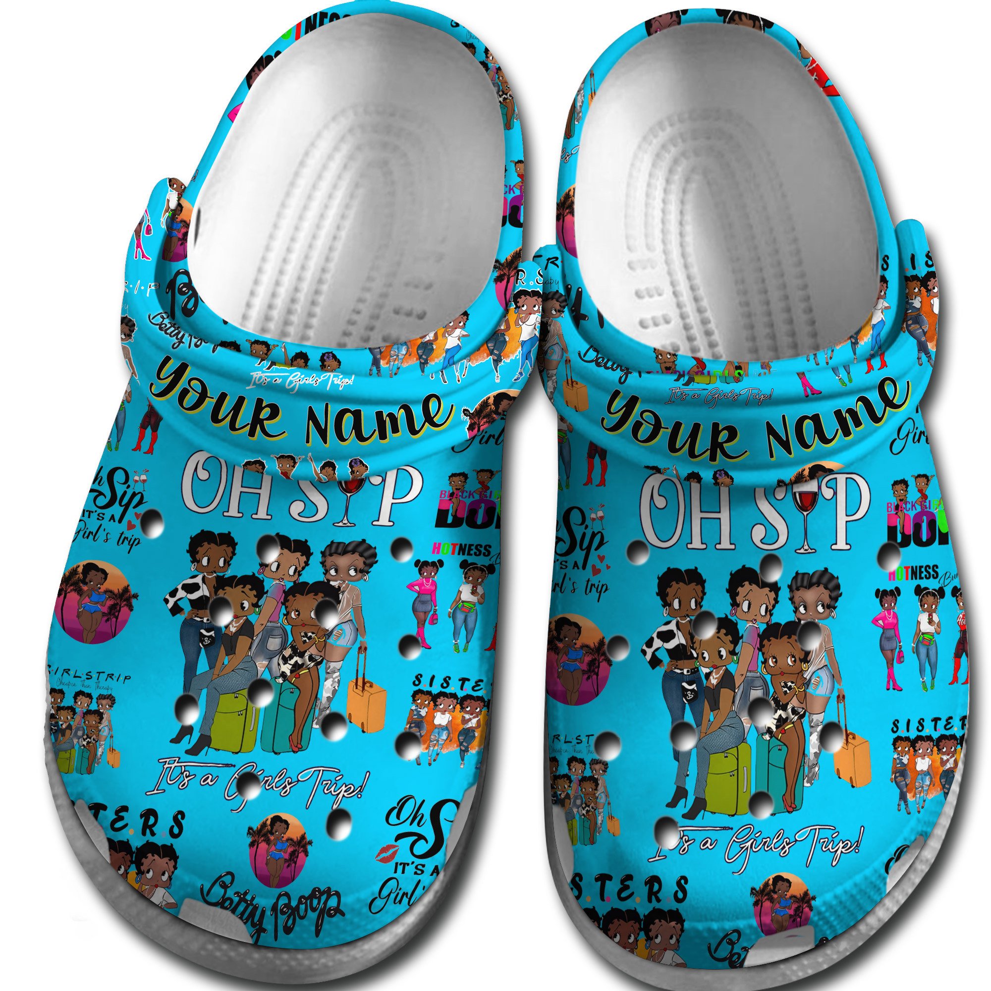 Merchidea Betty Boop Cartoon Crocs Crocband Clogs Shoes Comfortable For Men Women and Kids