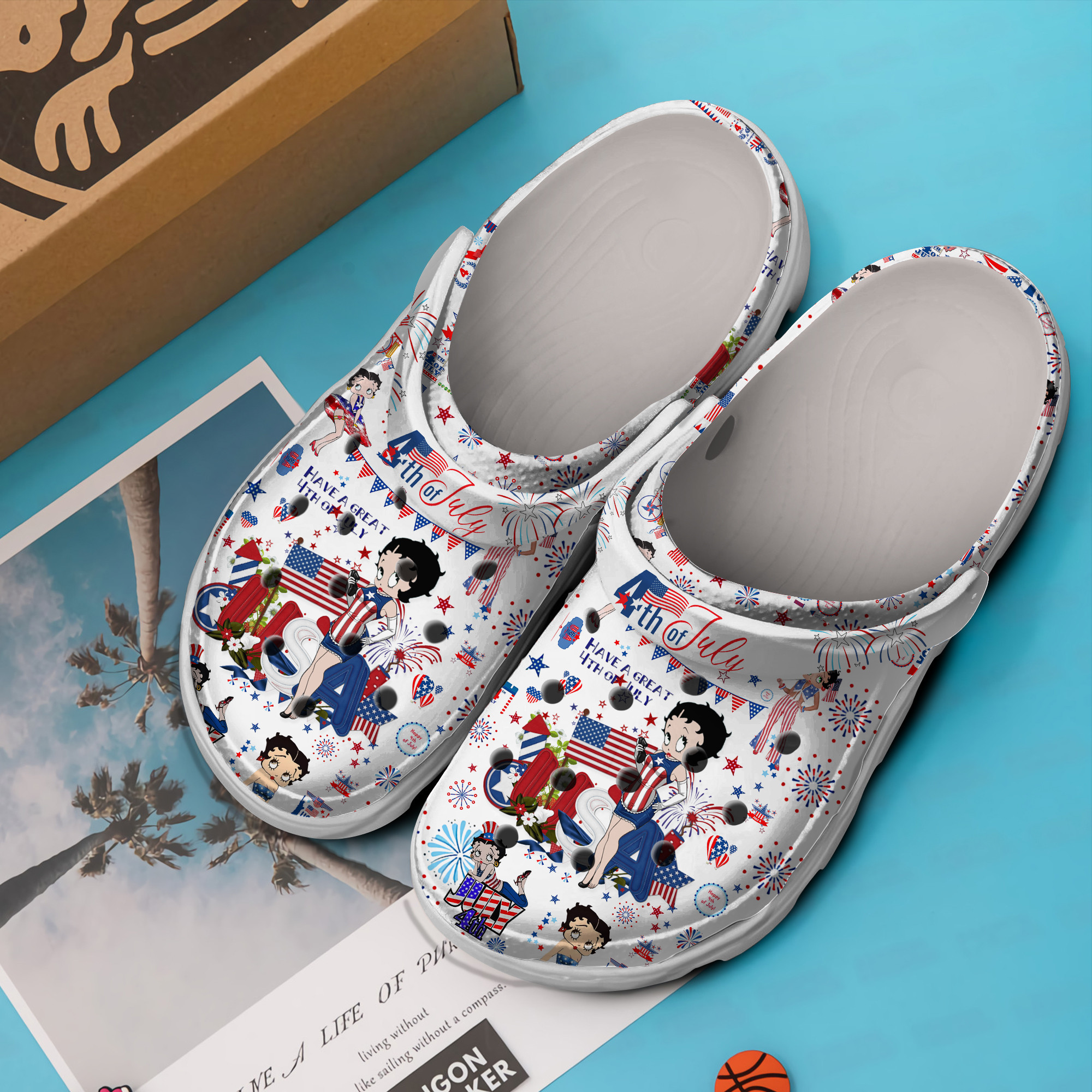 Merchidea Betty Boop Cartoon Crocs Crocband Clogs Shoes Comfortable For Men Women and Kids