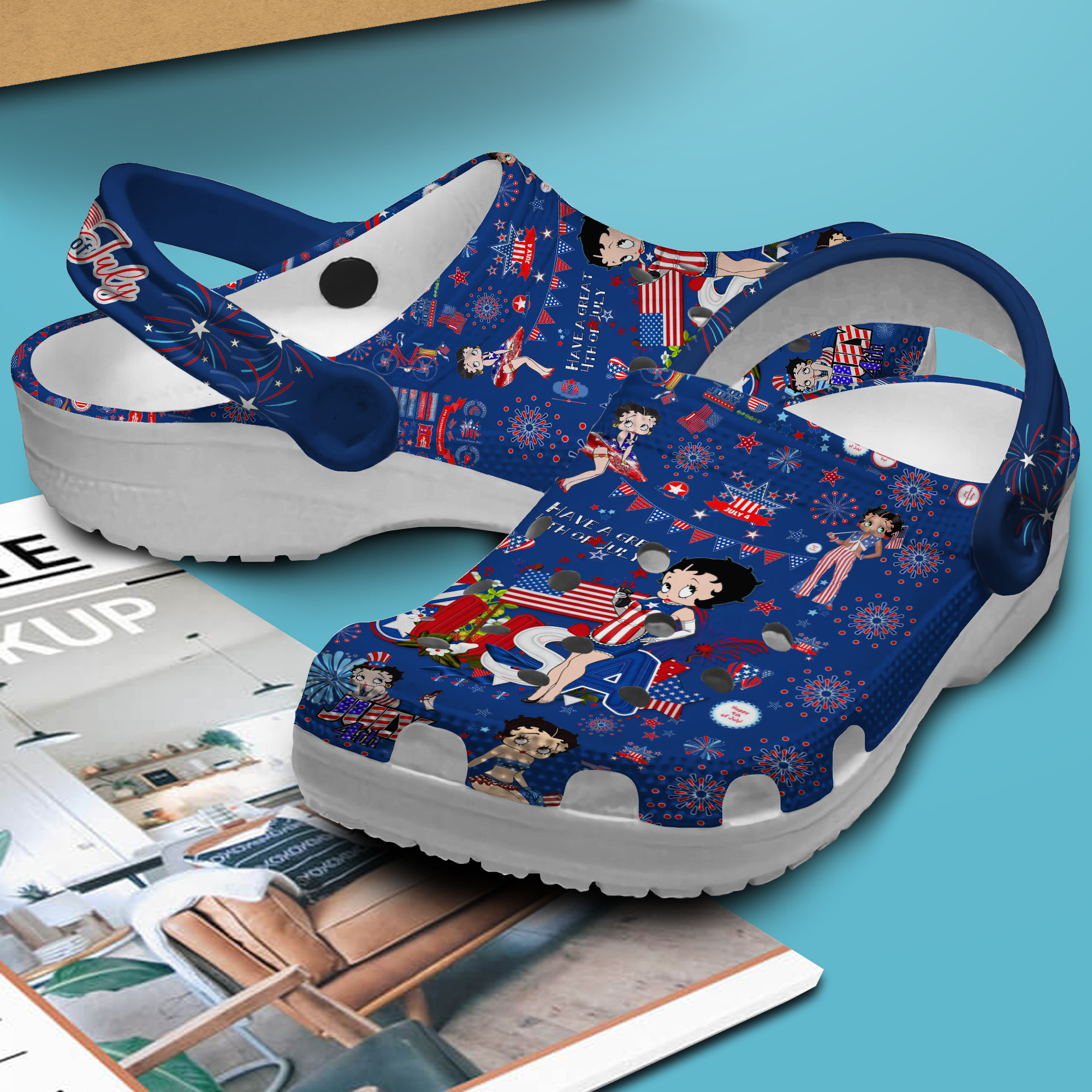 Merchidea Betty Boop Cartoon Crocs Crocband Clogs Shoes Comfortable For Men Women and Kids