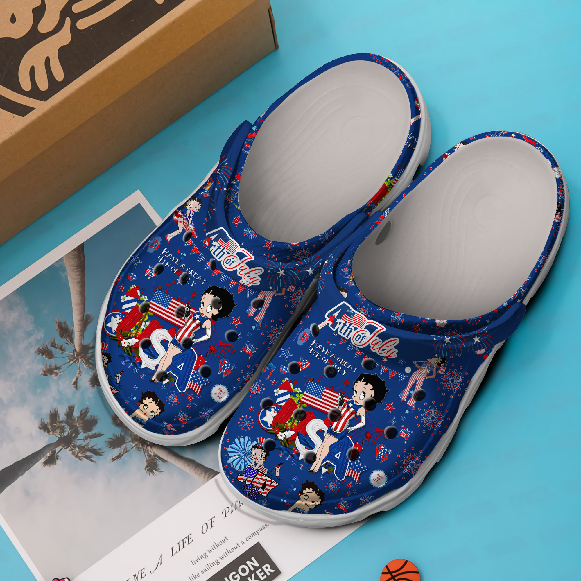 Merchidea Betty Boop Cartoon Crocs Crocband Clogs Shoes Comfortable For Men Women and Kids