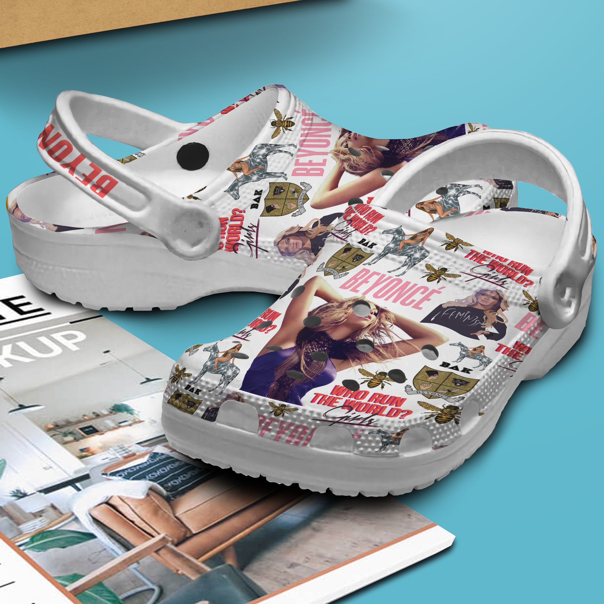 Merchidea Beyonce Music Crocs Crocband Clogs Shoes Comfortable For Men Women and Kids