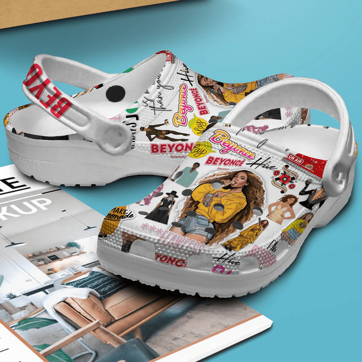 Merchidea Beyonce Singer Music Crocs Crocband Clogs Shoes Comfortable For Men Women and Kids