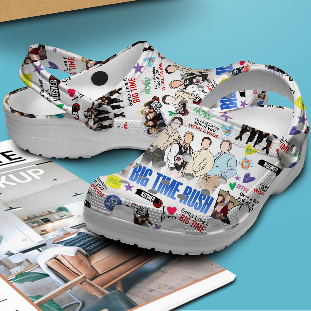 Merchidea Big Time Rush Music Crocs Crocband Clogs Shoes Comfortable For Men Women and Kids