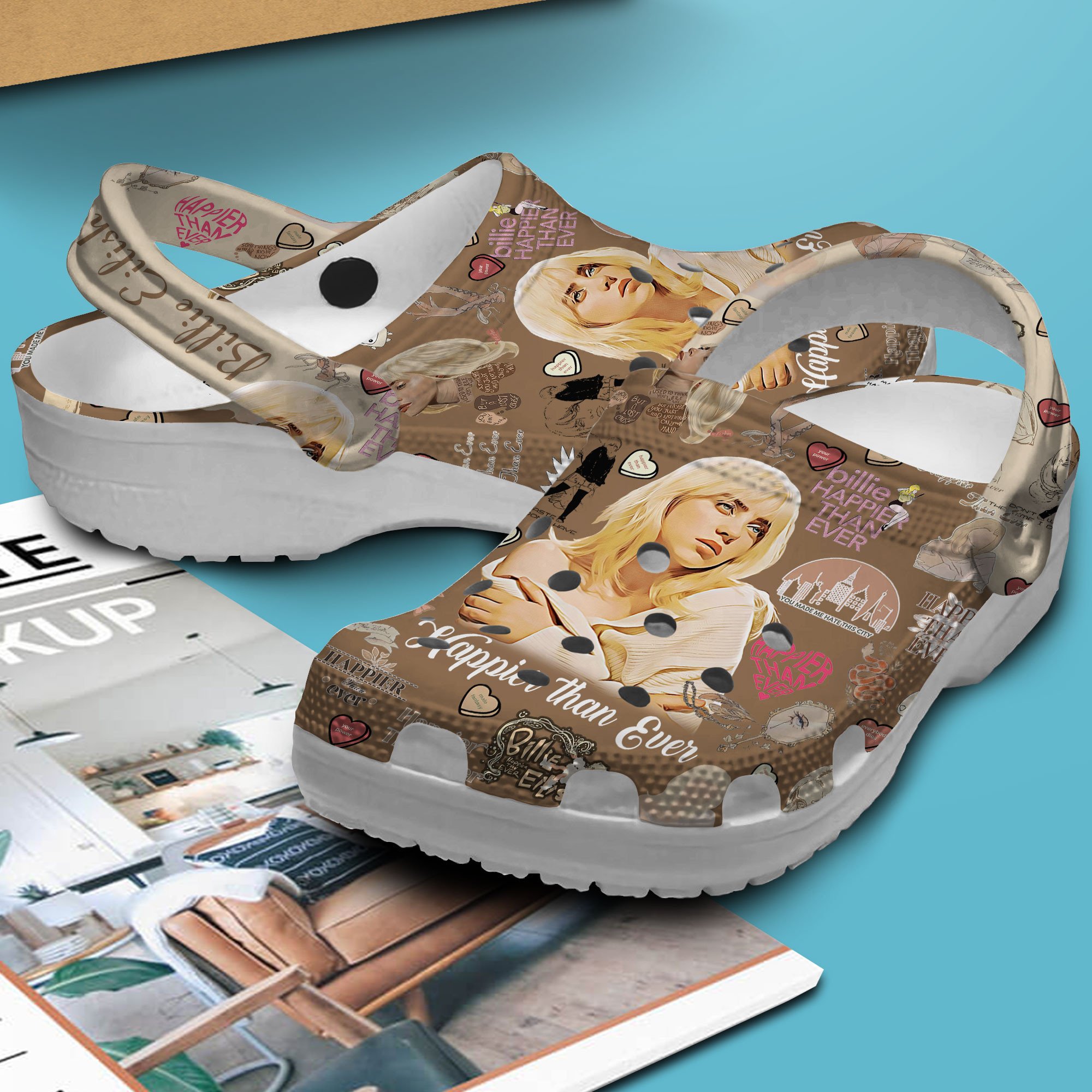 Merchidea Billie Eilish Music Crocs Crocband Clogs Shoes Comfortable For Men Women and Kids